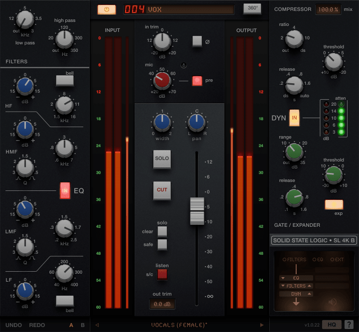 Solid State Logic 4K B Channel Strip Plug-in | Sweetwater