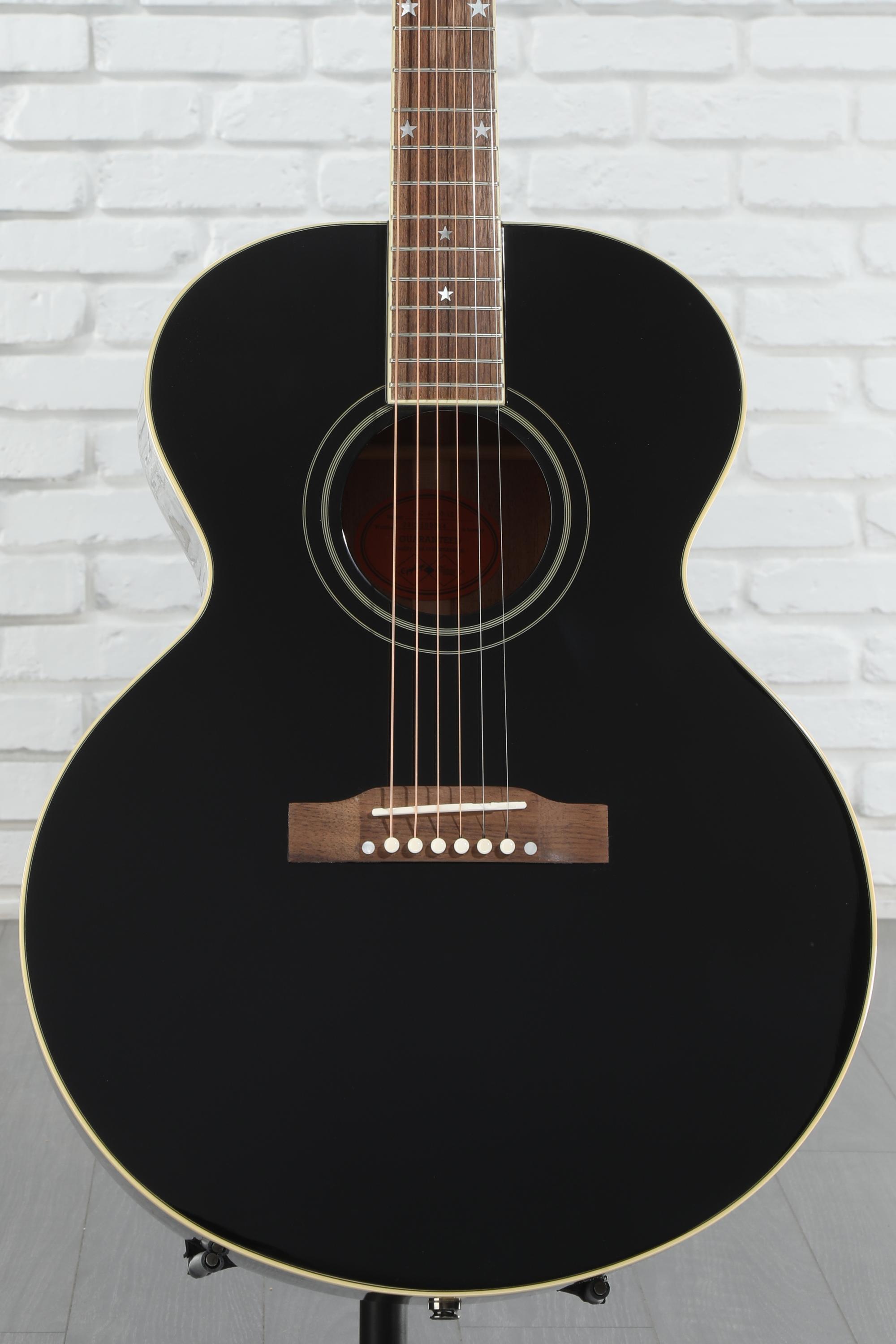 Epiphone J-180 LS Acoustic-electric Guitar - Ebony | Sweetwater