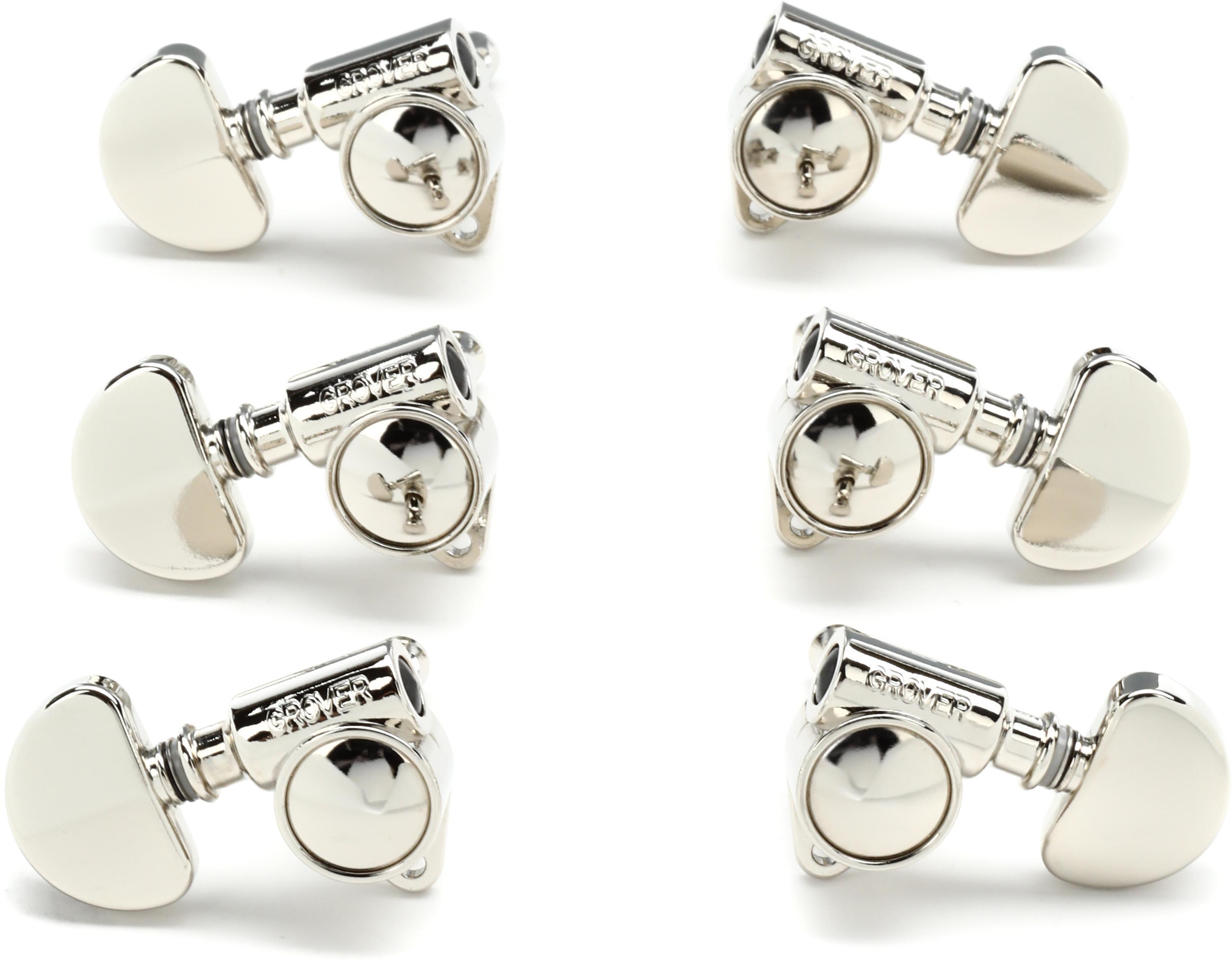 Photo of Grover 102NV Original "Milk Bottle" Style Rotomatics Tuning Machines Set - Nickel