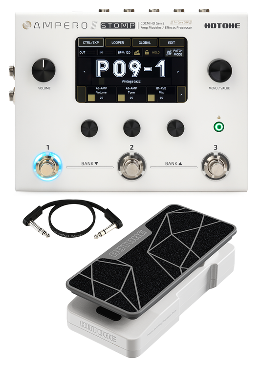 Hotone Ampero II Stomp Amp Modeler/Effects Pedal with Expression Hotone Ampero II Stomp Amp Modeler/Effects Pedal with Expression