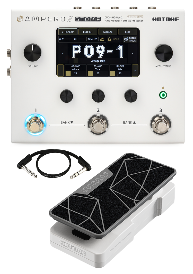 Hotone Ampero II Stomp Amp Modeler/Effects Pedal with Expression