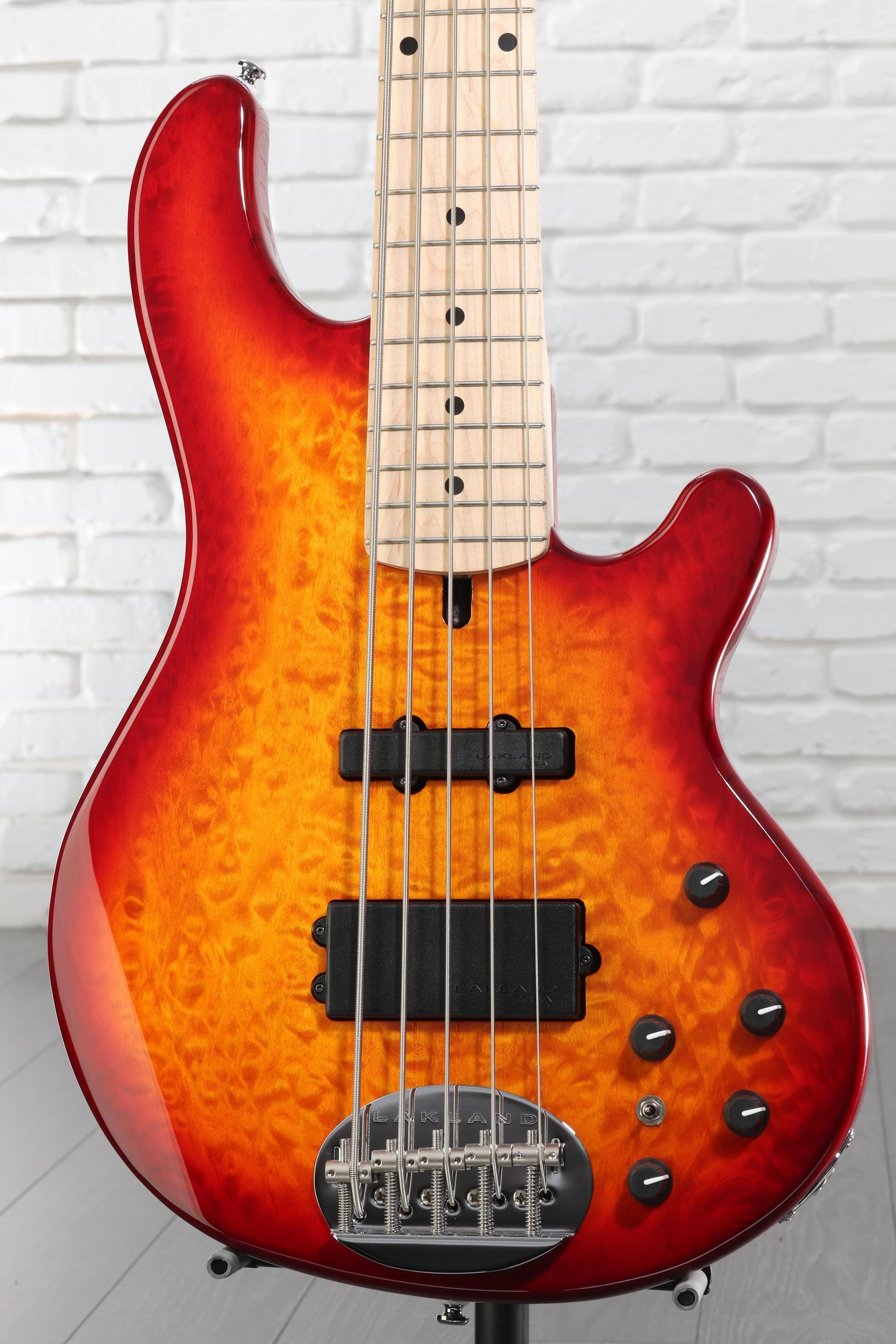 Lakland Skyline 55-02 Deluxe 5-string Bass Guitar - Honey Burst