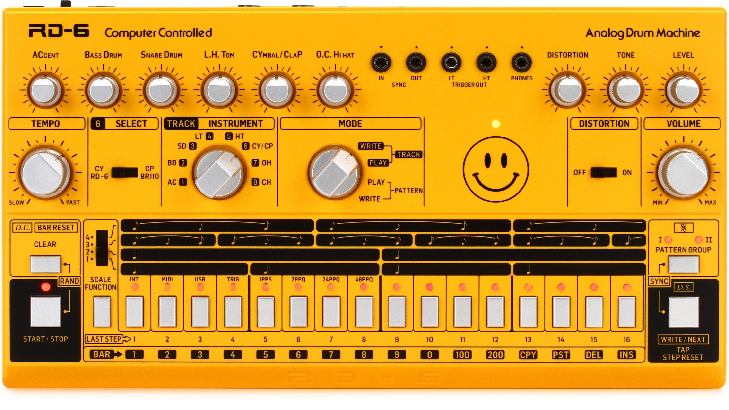 Behringer RD-6-AM Analog Drum Machine - Yellow | Sweetwater