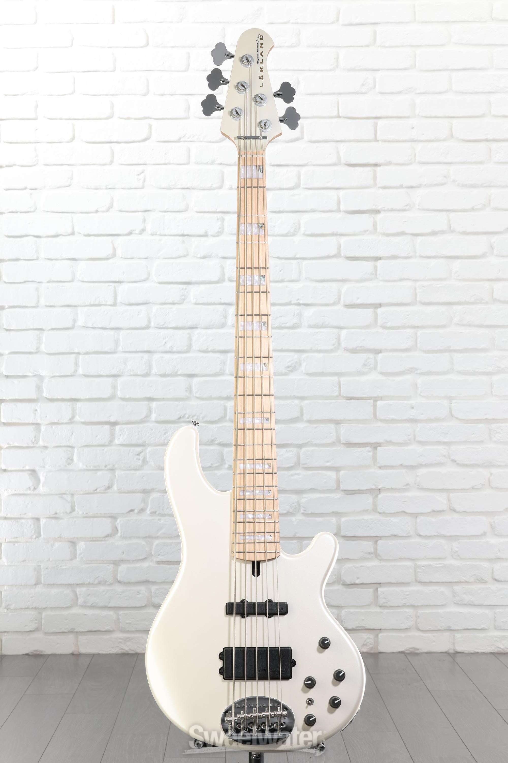 Lakland Skyline 55-02 Custom Bass Guitar - Pearl White with Maple