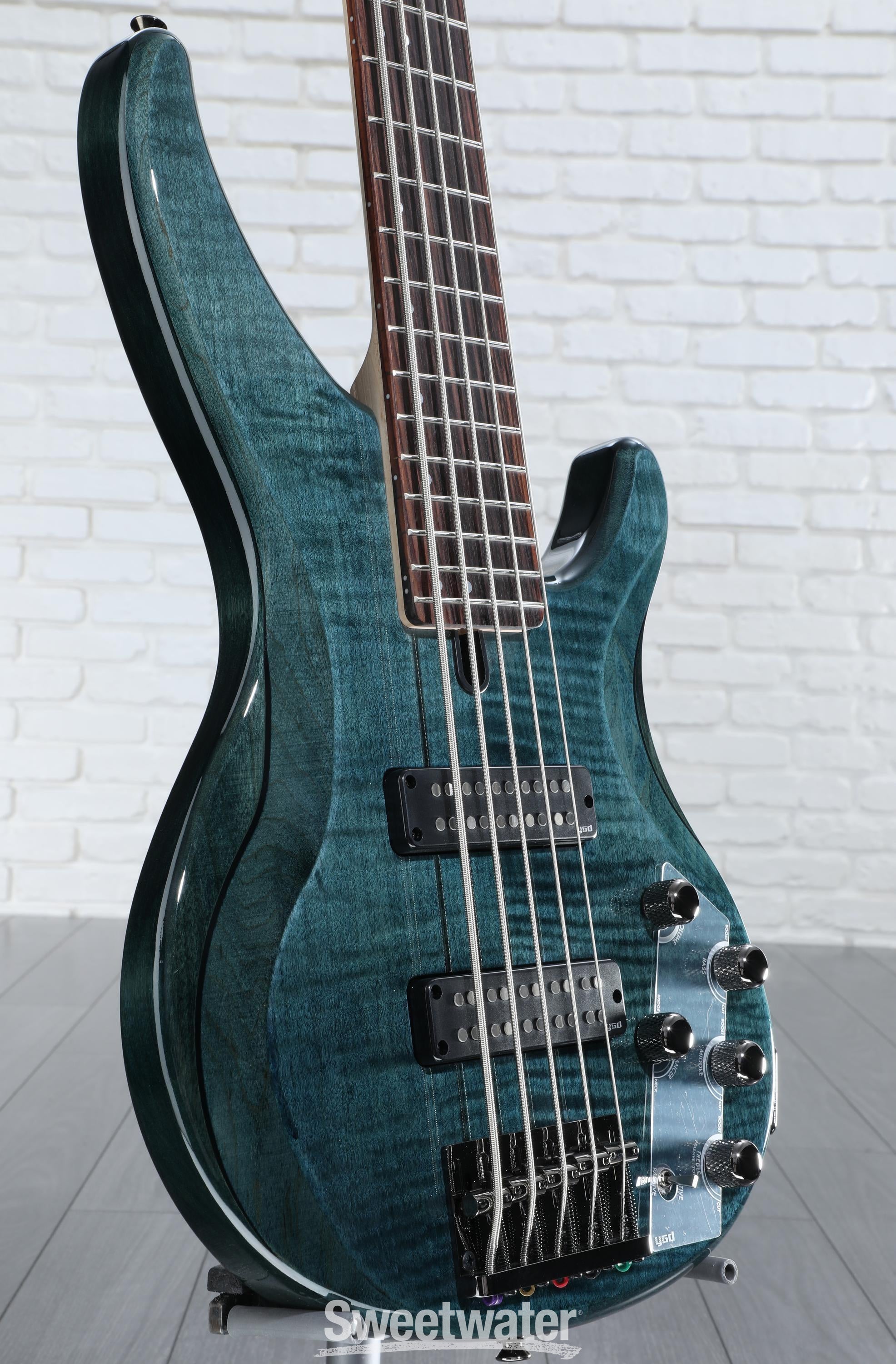 Yamaha TRBX605FM 5-string Bass Guitar - Indigo Blue | Sweetwater