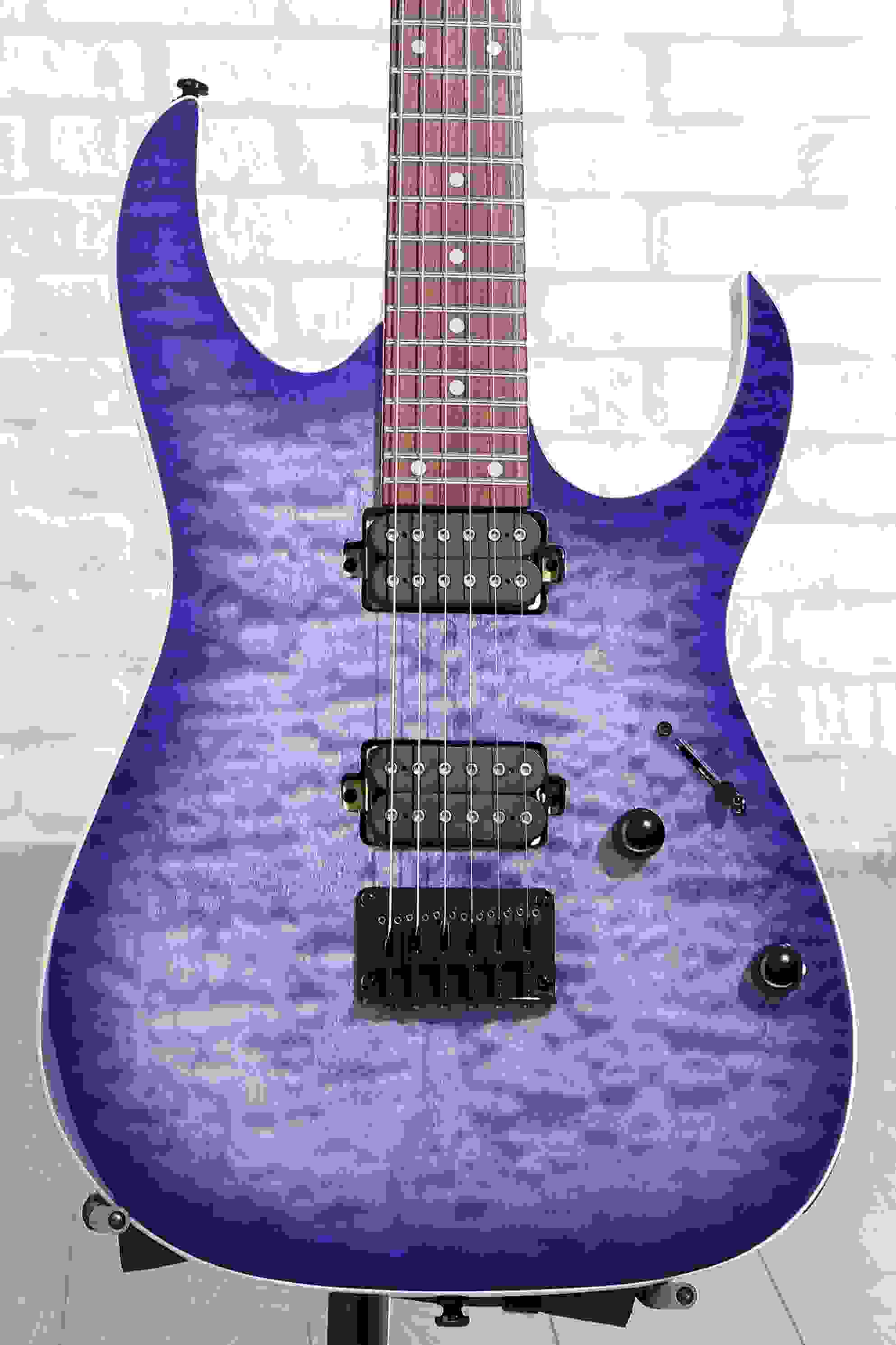 Ibanez RG421QM Electric Guitar - Cerulean Blue Burst