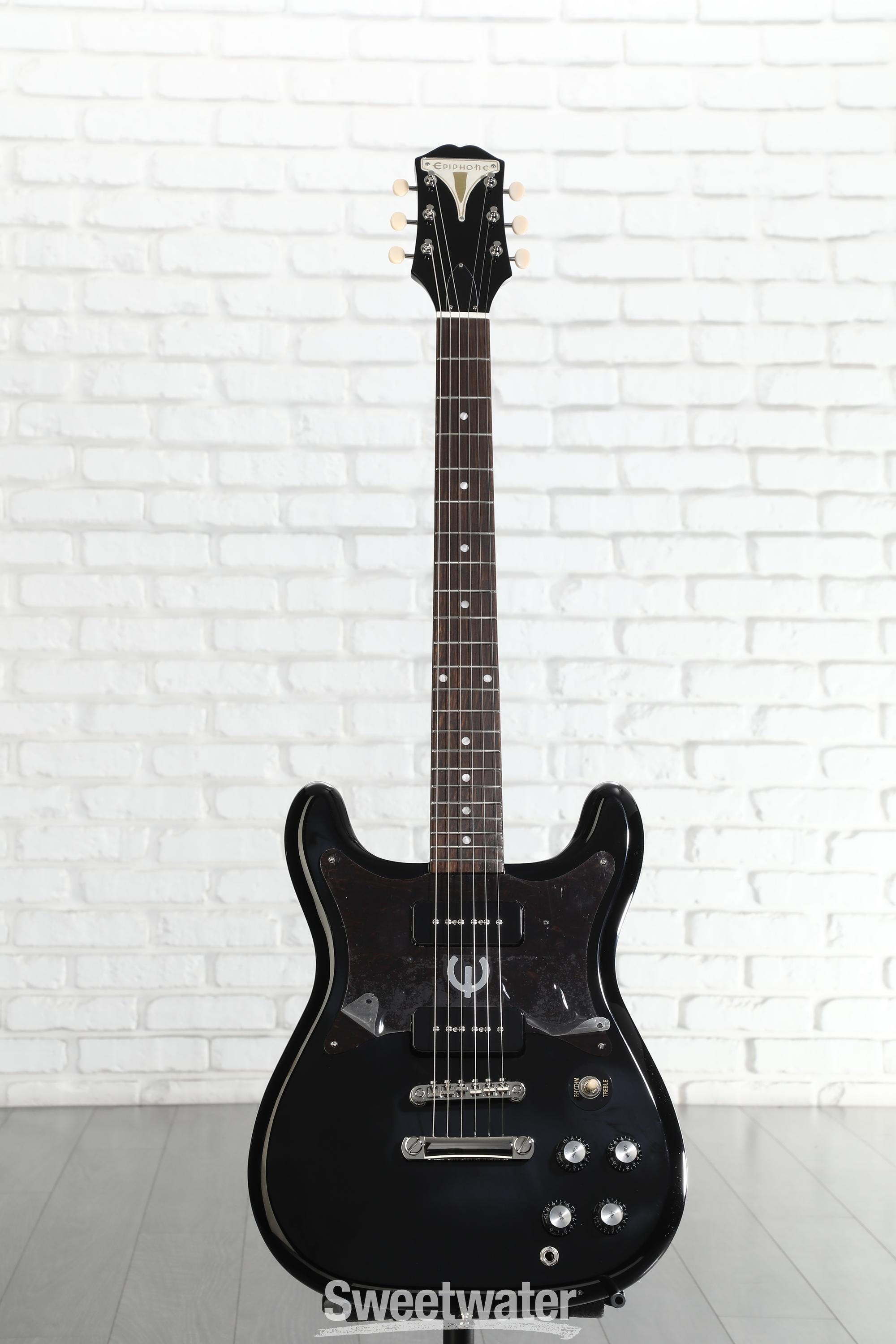 Epiphone Wilshire P-90s Electric Guitar - Ebony Reviews | Sweetwater