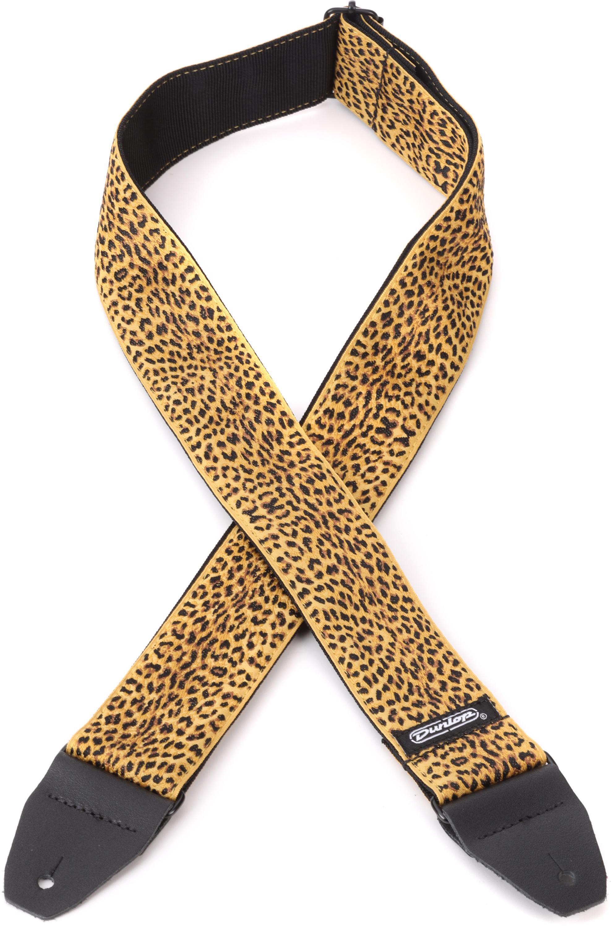 Photo of Dunlop Jacquard Guitar Strap - Leopardskin