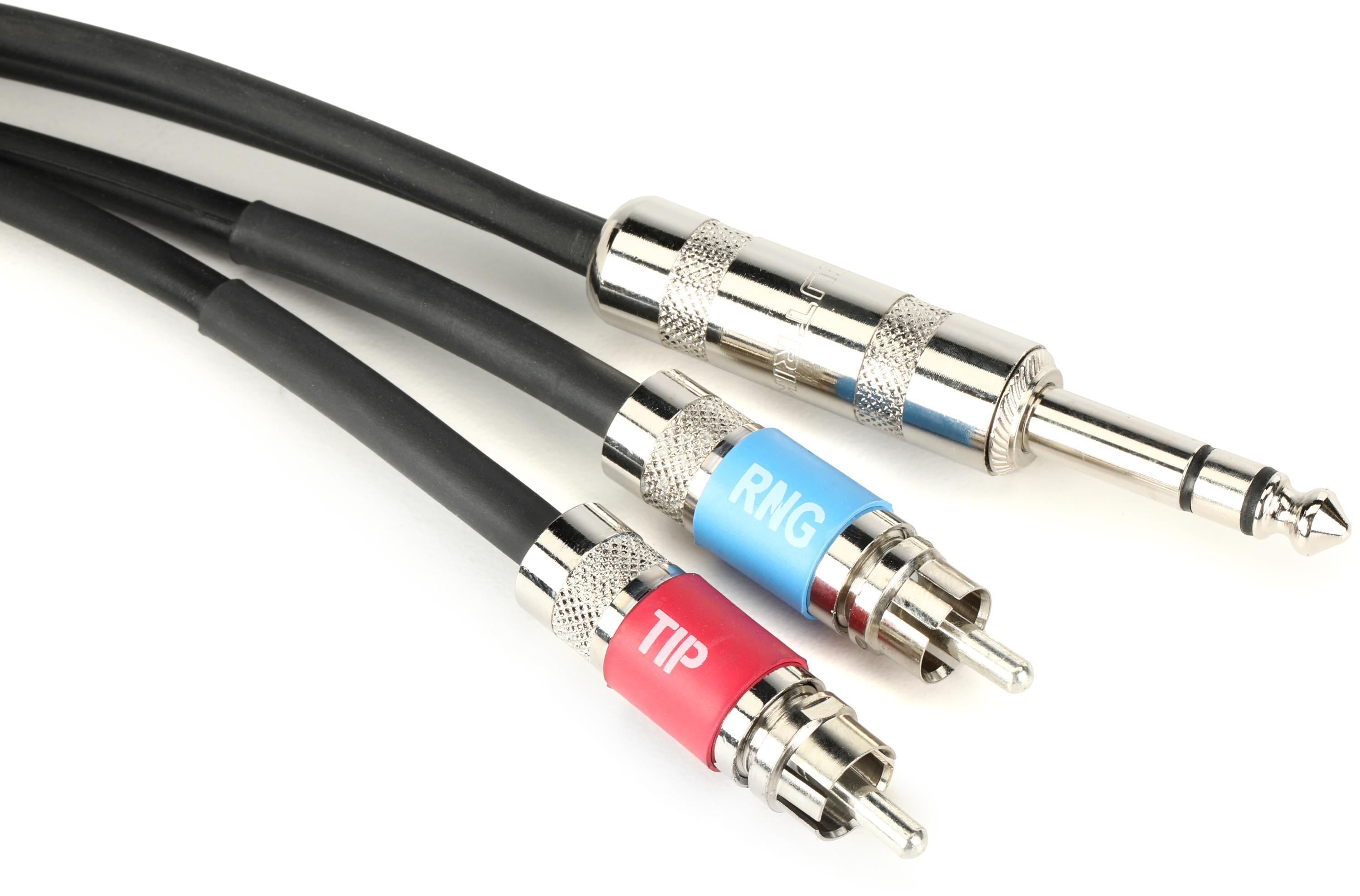 Photo of Pro Co IPBQ2R-10 1/4-inch TRS Male to Dual RCA Male Cable - 10 foot
