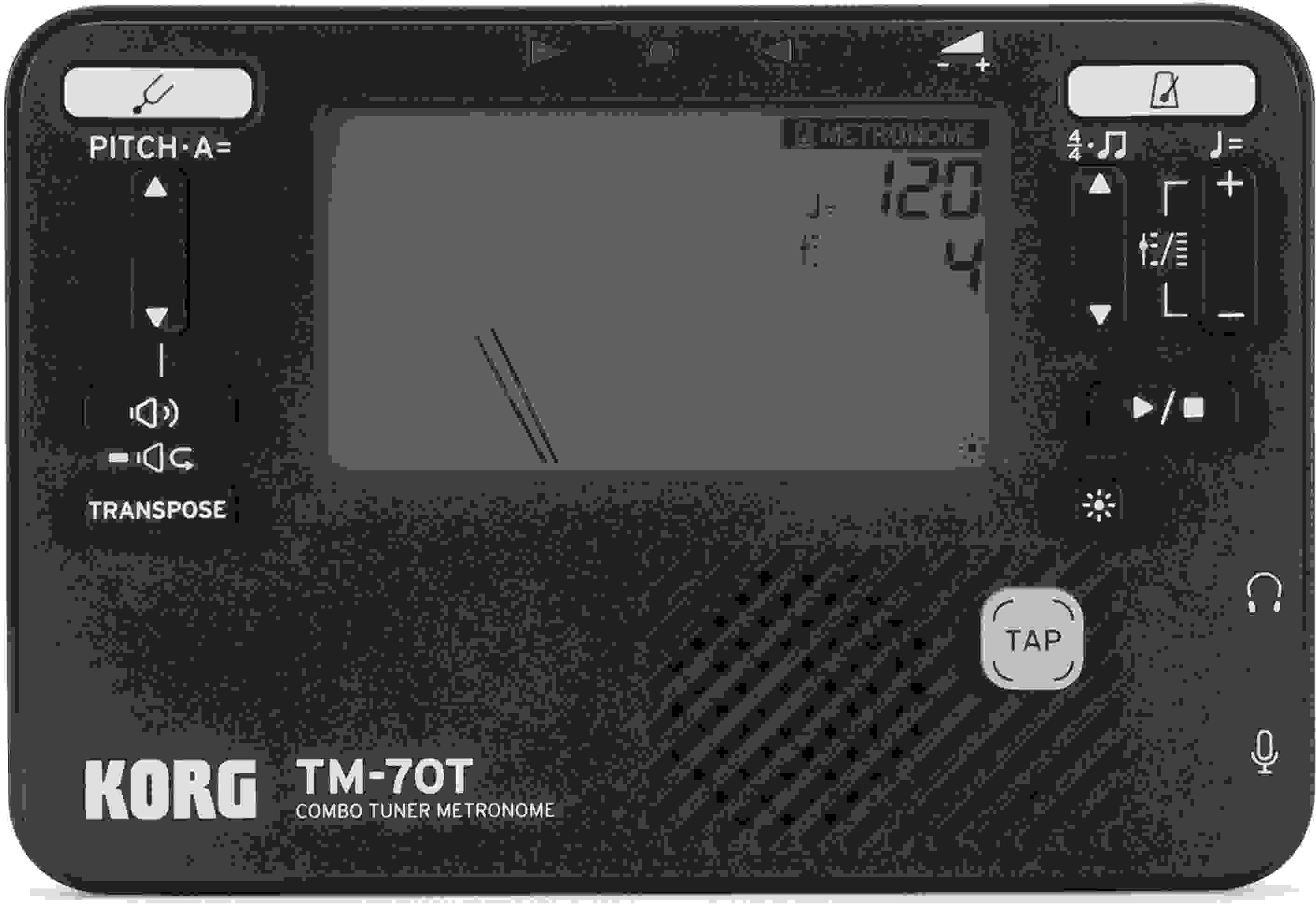 Korg TM-70 Tuner and Metronome - Black