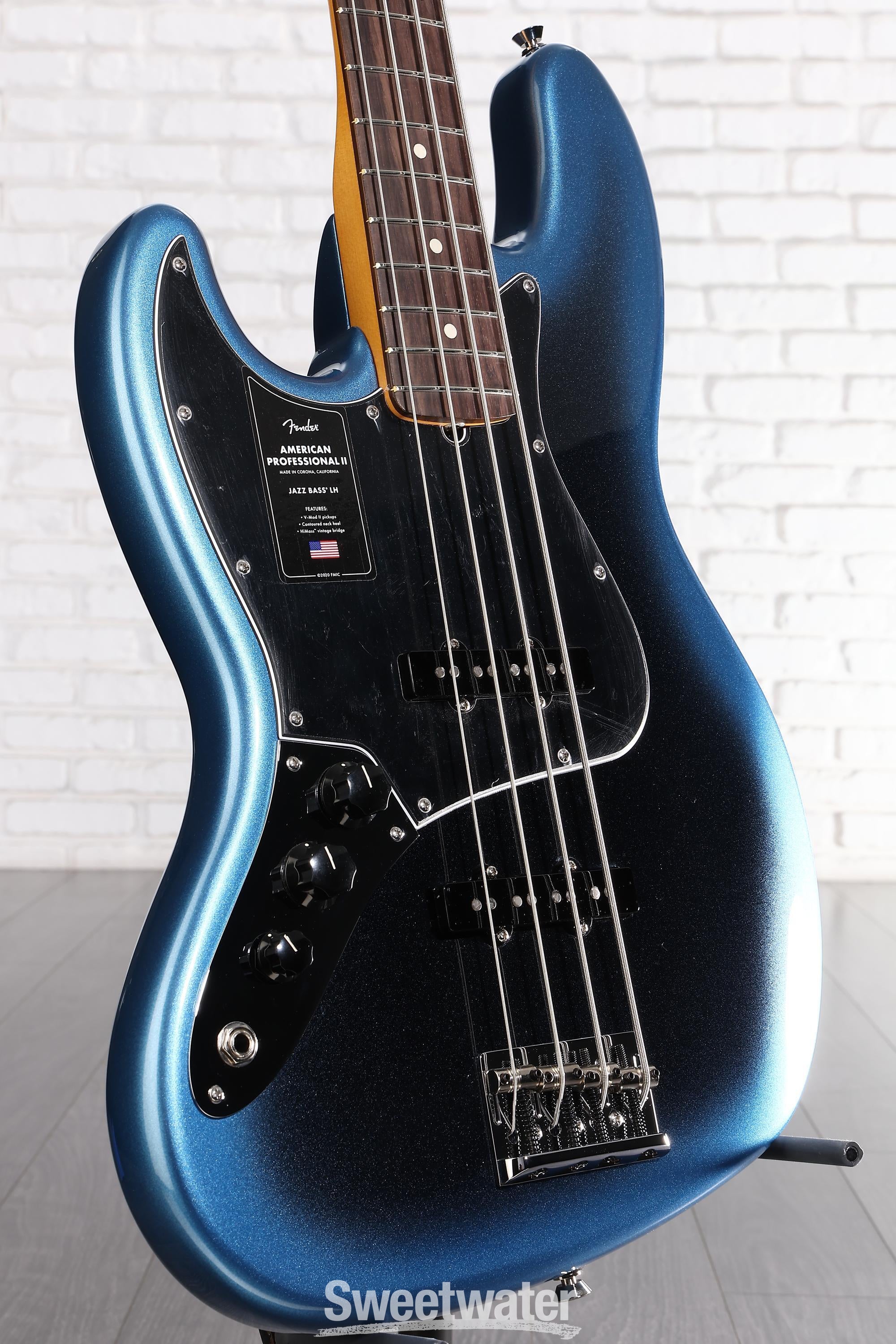 Photo of Fender American Professional II Jazz Bass Left-handed - Dark Night with Rosewood Fingerboard