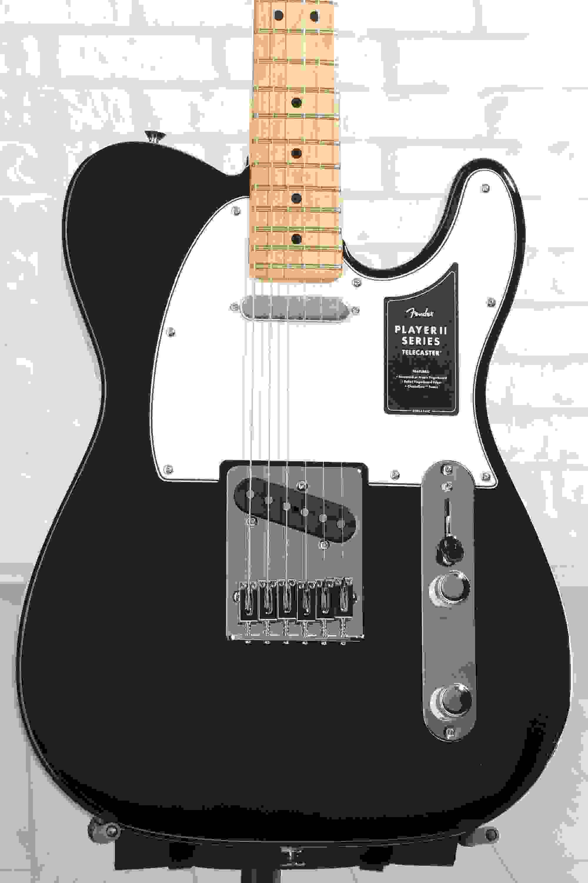 Fender Player II Telecaster Electric Guitar - Black with Maple Fingerboard