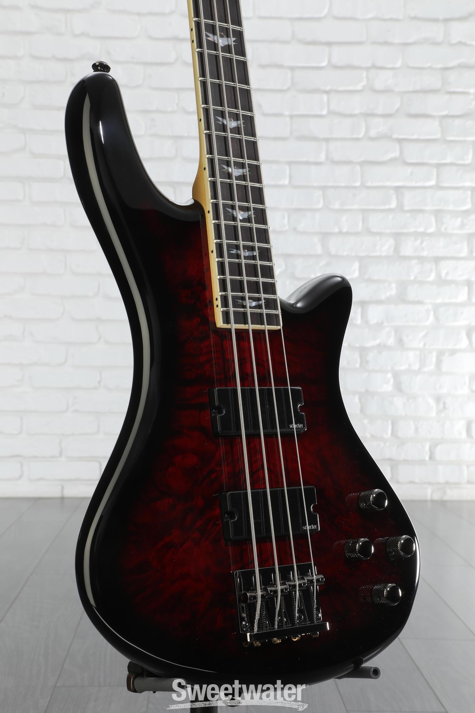 Schecter Stiletto Extreme 4 Bass Guitar - Black Cherry