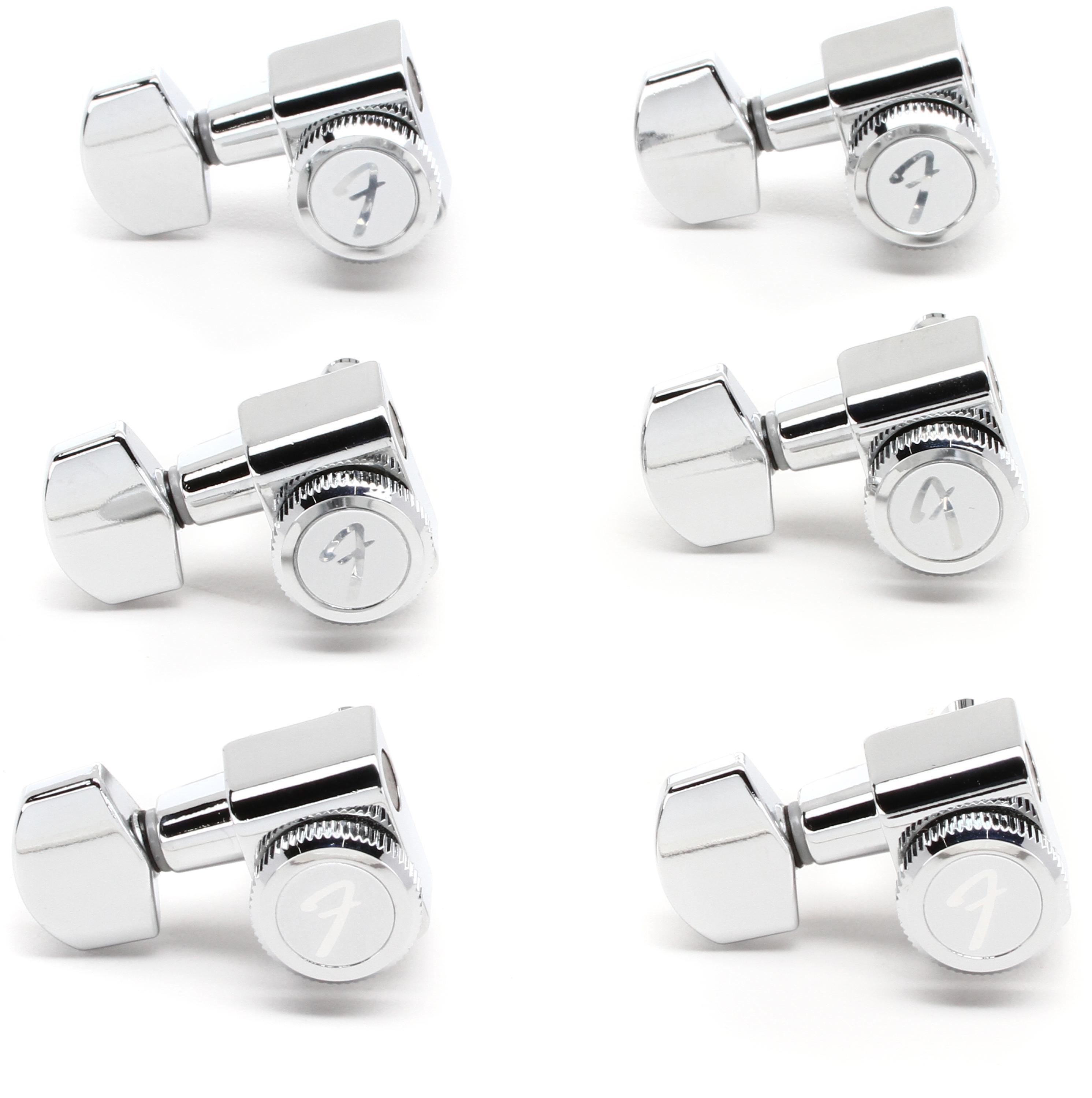 Fender Locking Stratocaster/Telecaster Tuning Machines Left-Handed Set -  Polished Chrome