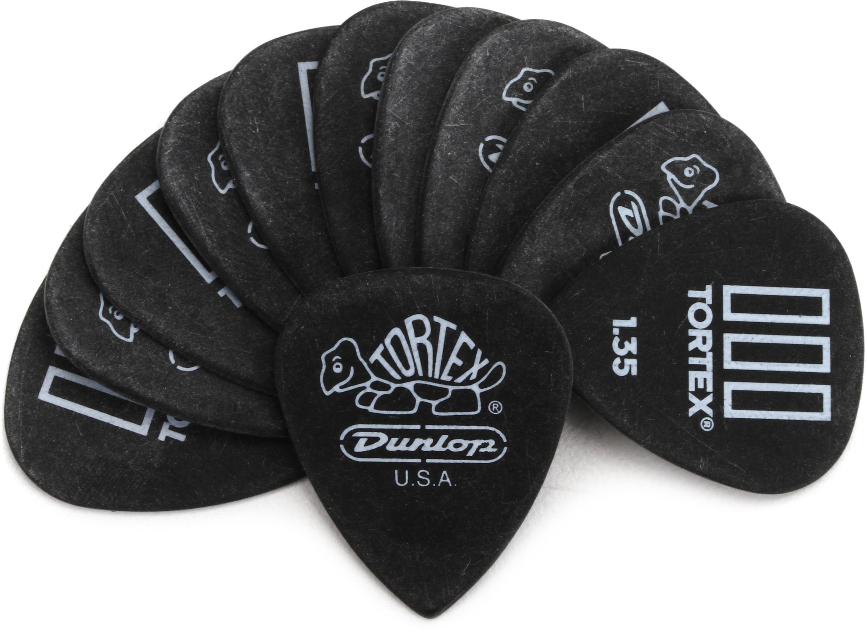 Dunlop Tortex TIII Guitar Picks - 1.35mm Black (12-pack) | Sweetwater