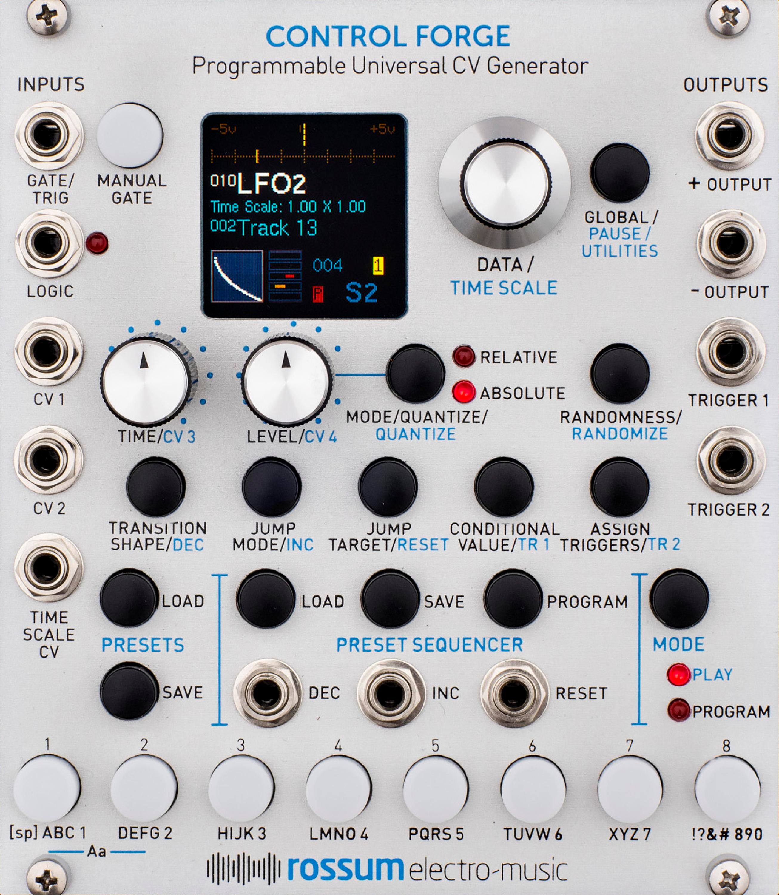 Rossum Electro-Music Control Forge Eurorack Programmable CV