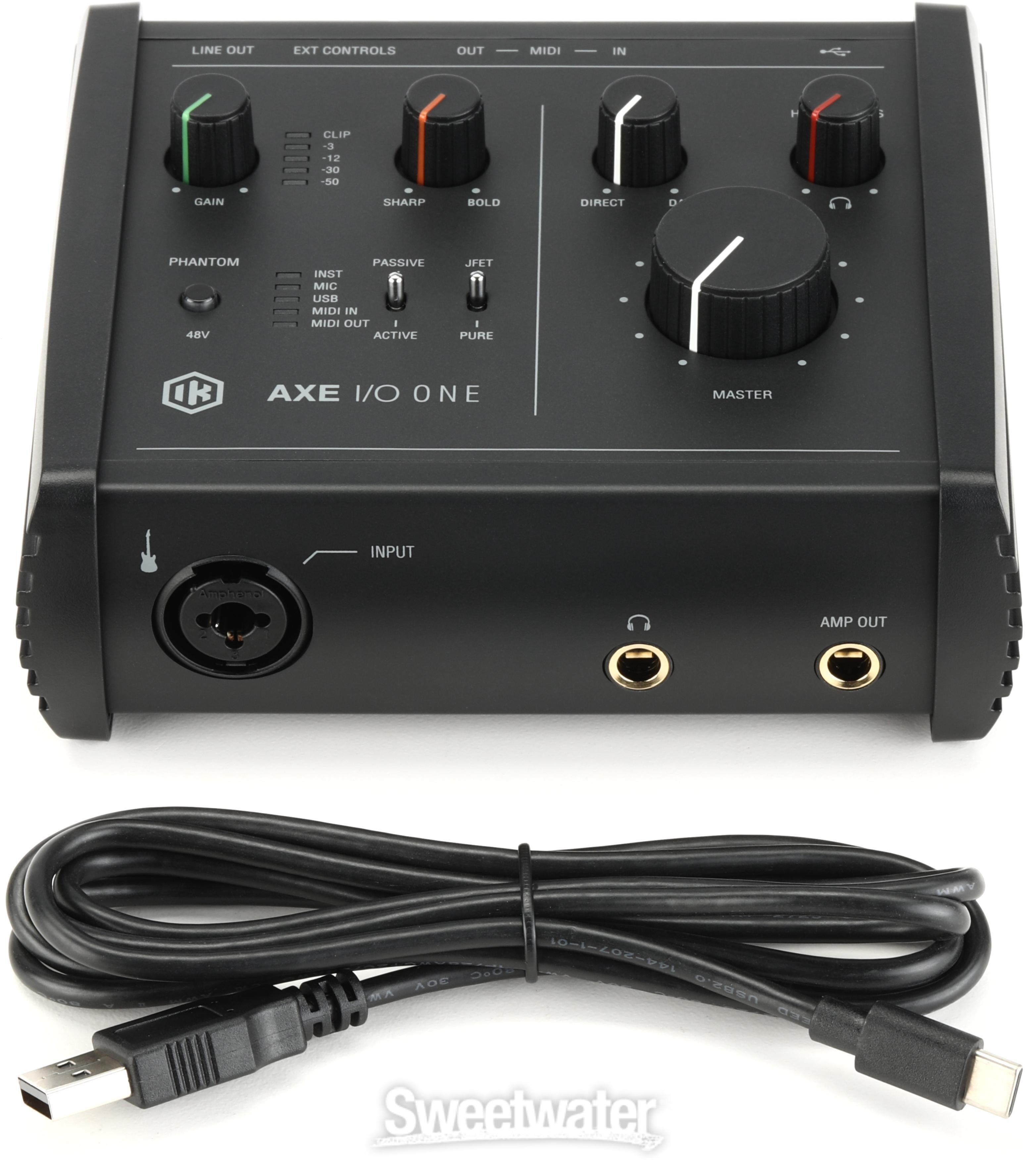 IK Multimedia AXE I/O ONE USB Guitar Audio Interface | Sweetwater