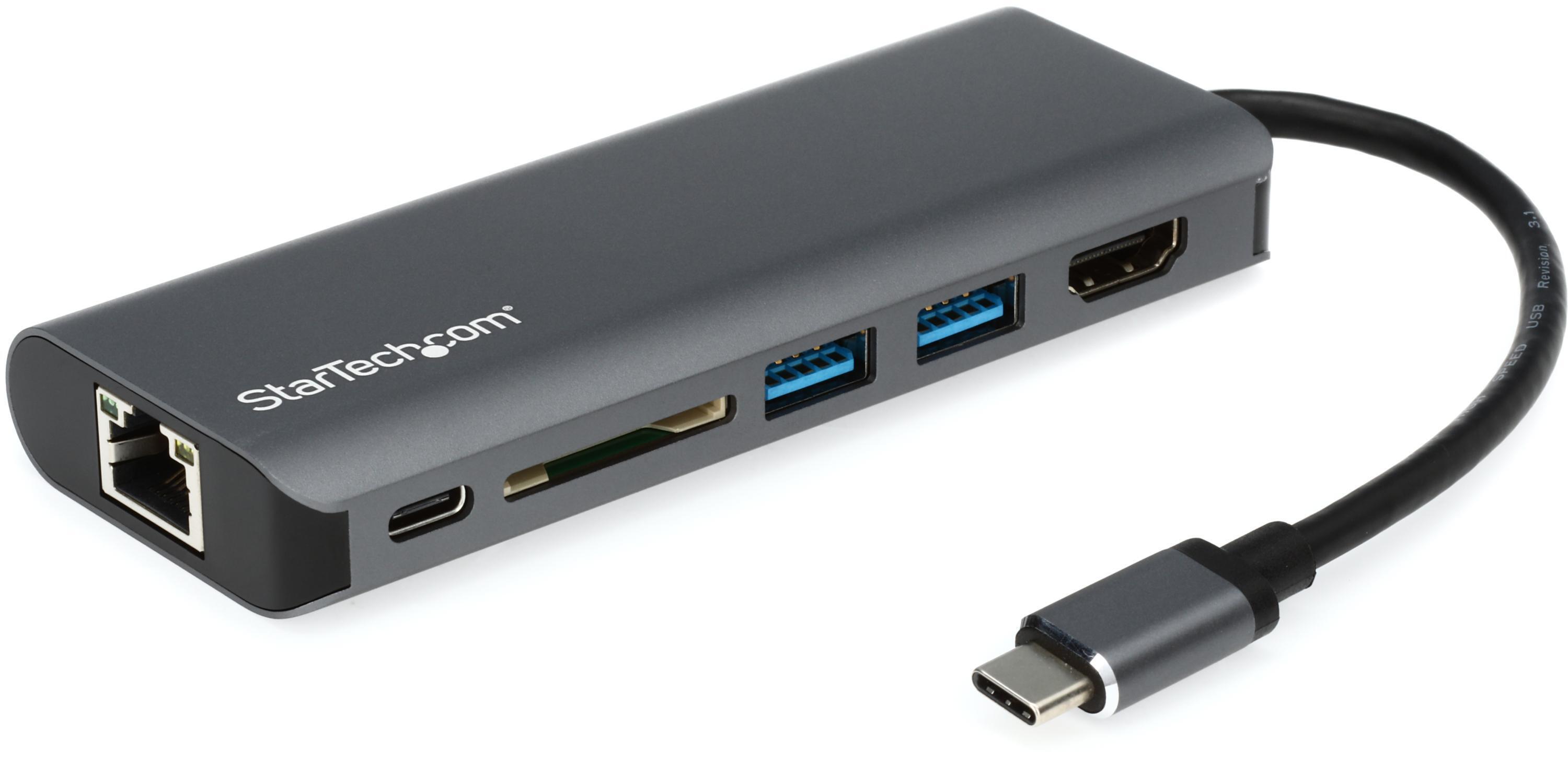 StarTech.com 3 Port USB C Hub with SD Card Reader - 3x USB-A & SD Slot - USB  3.2 Gen 2 10Gbps Type C Laptop Adapter Hub - HB31C3ASDMB - USB Hubs 