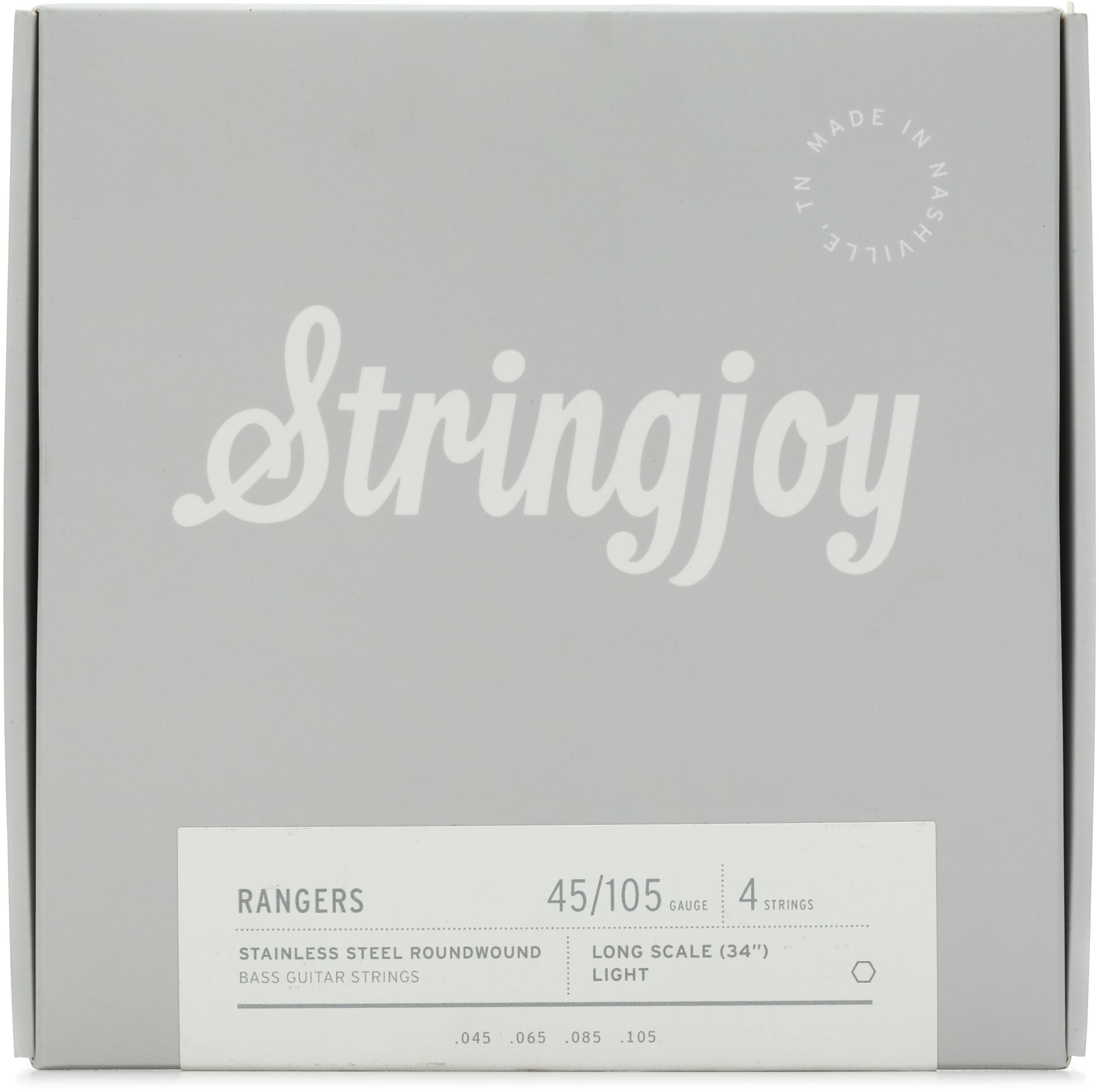 Photo of Stringjoy Rangers Stainless Steel Long Scale Bass Strings - Light Gauge (.045 - .105)