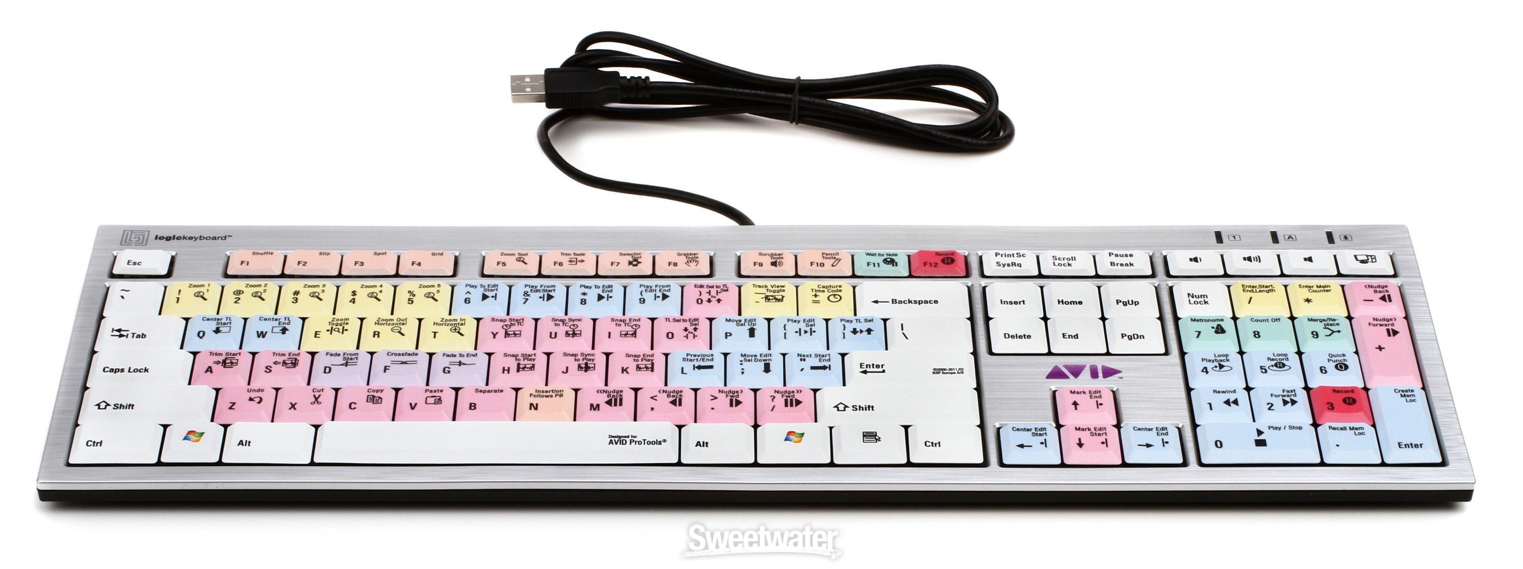 Logickeyboard Slim Line Keyboard for Avid Pro Tools - PC Reviews |  Sweetwater