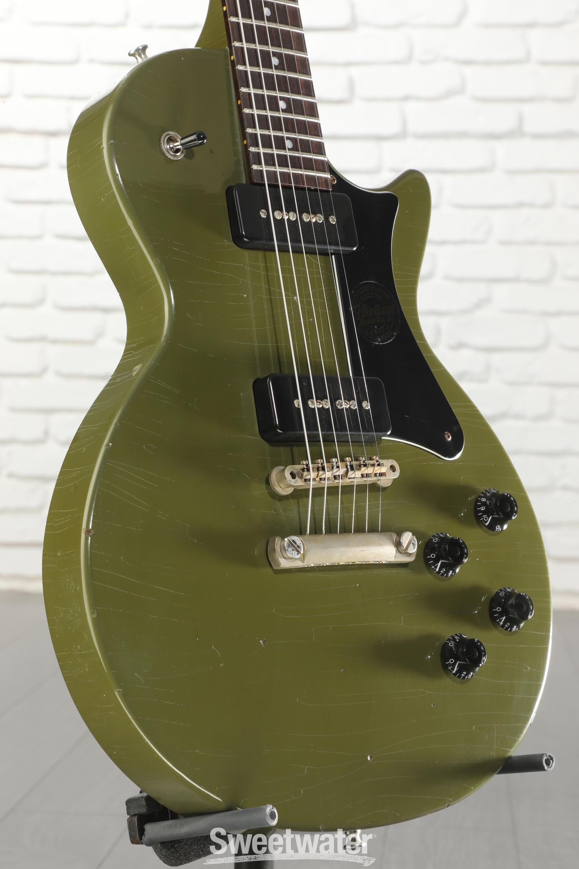 Photo of Heritage Custom Core Artisan Aged H-137 Electric Guitar - Olive Drab