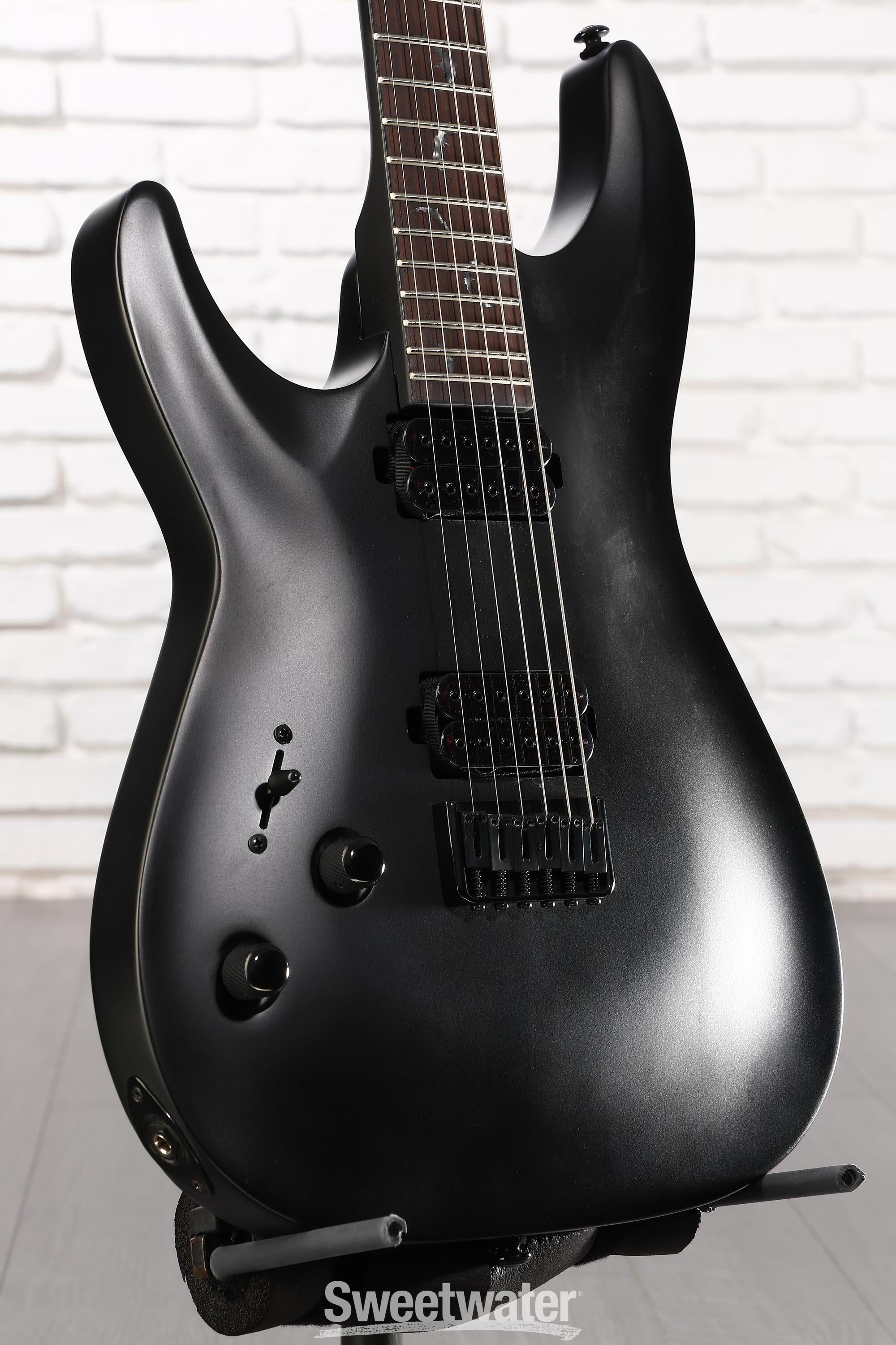 Photo of Schecter Damien-6 SBK Left-Handed Electric Guitar - Satin Black