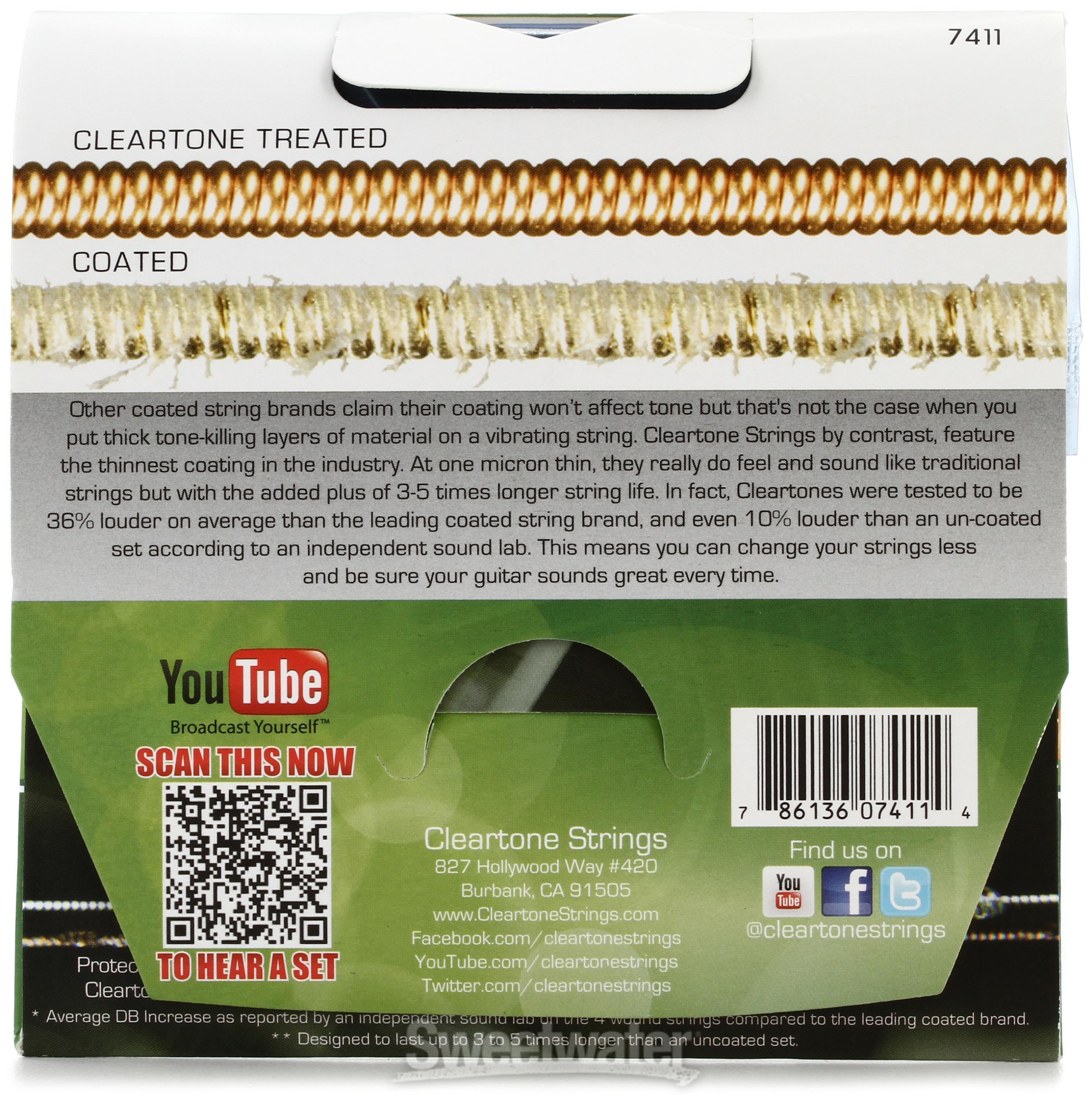 Cleartone 7411 EMP Phosphor Bronze Acoustic Guitar Strings - .011-.052 Custom  Light | Sweetwater