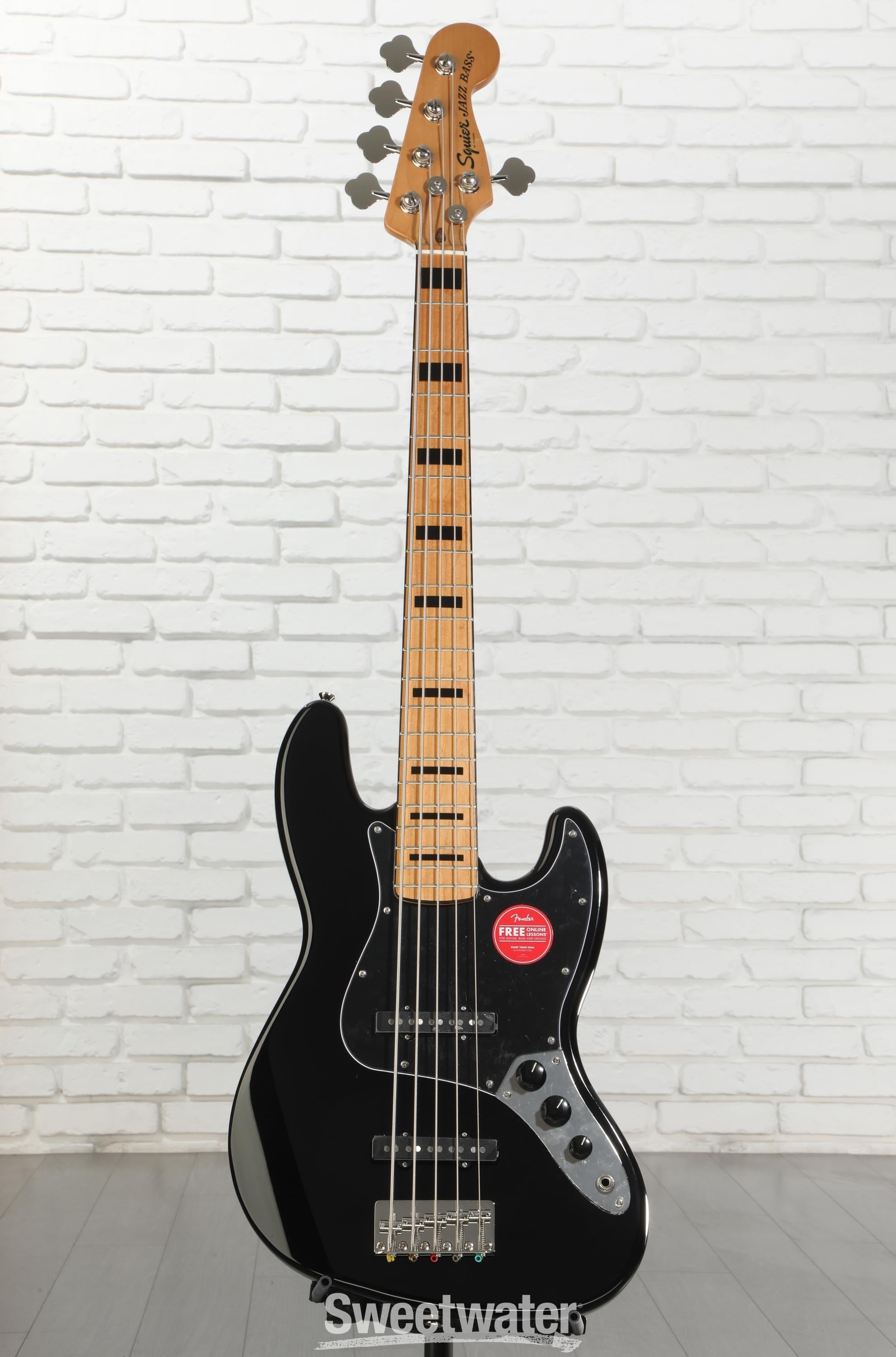Squier Classic Vibe '70s Jazz Bass V - Black with Maple