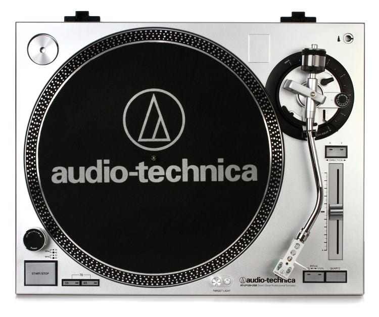 Audio-Technica AT-LP120-USB Turntable with USB - Silver