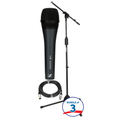 Photo of Sennheiser e 835 Cardioid Dynamic Microphone 3-pack Bundle with Stands and Cables