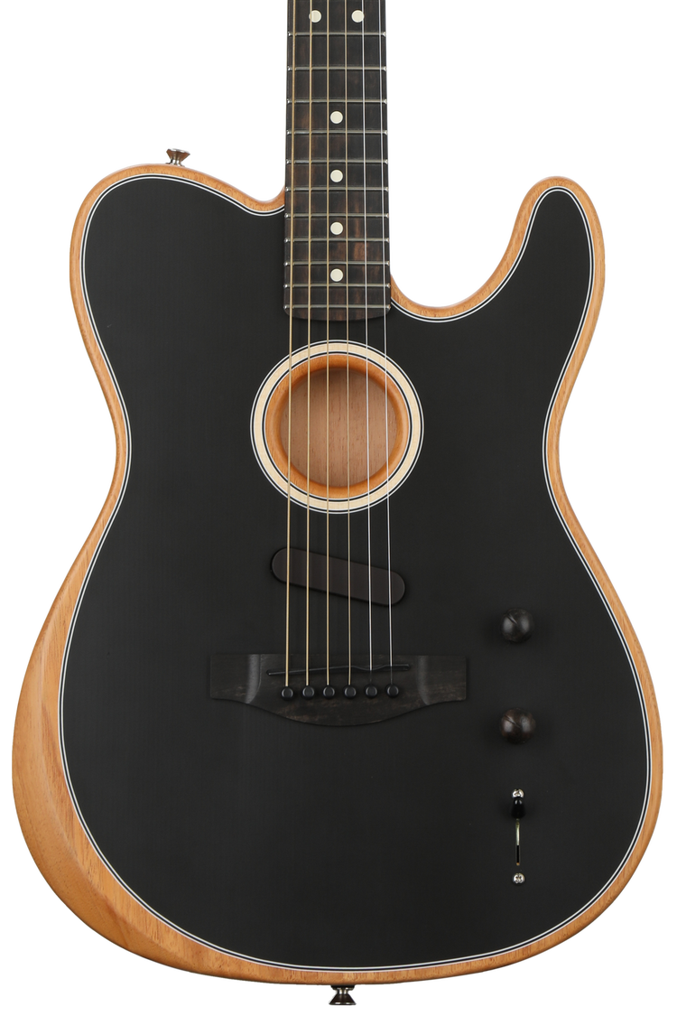 Fender American Acoustasonic Telecaster - Matte Black | Sweetwater