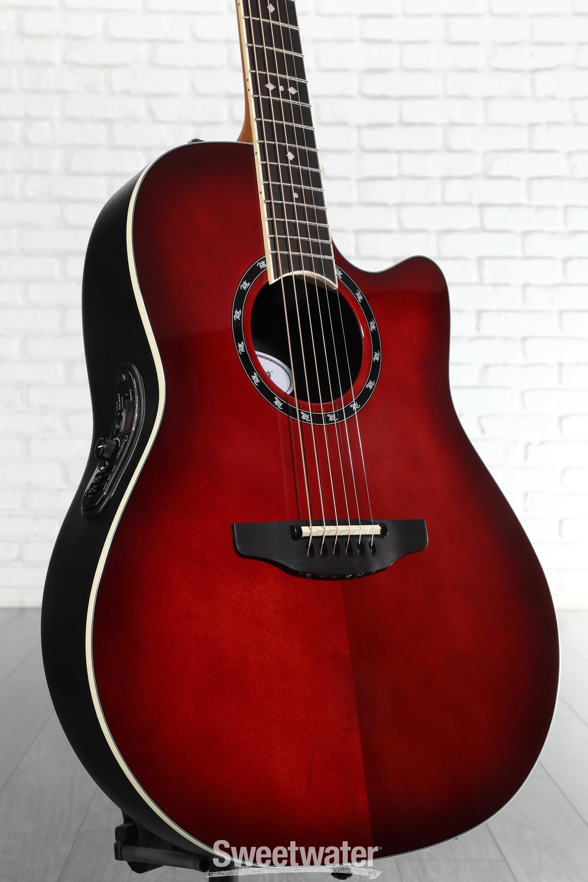 Photo of Ovation Timeless Balladeer Deep Contour Acoustic-electric Guitar - Cherry Burst
