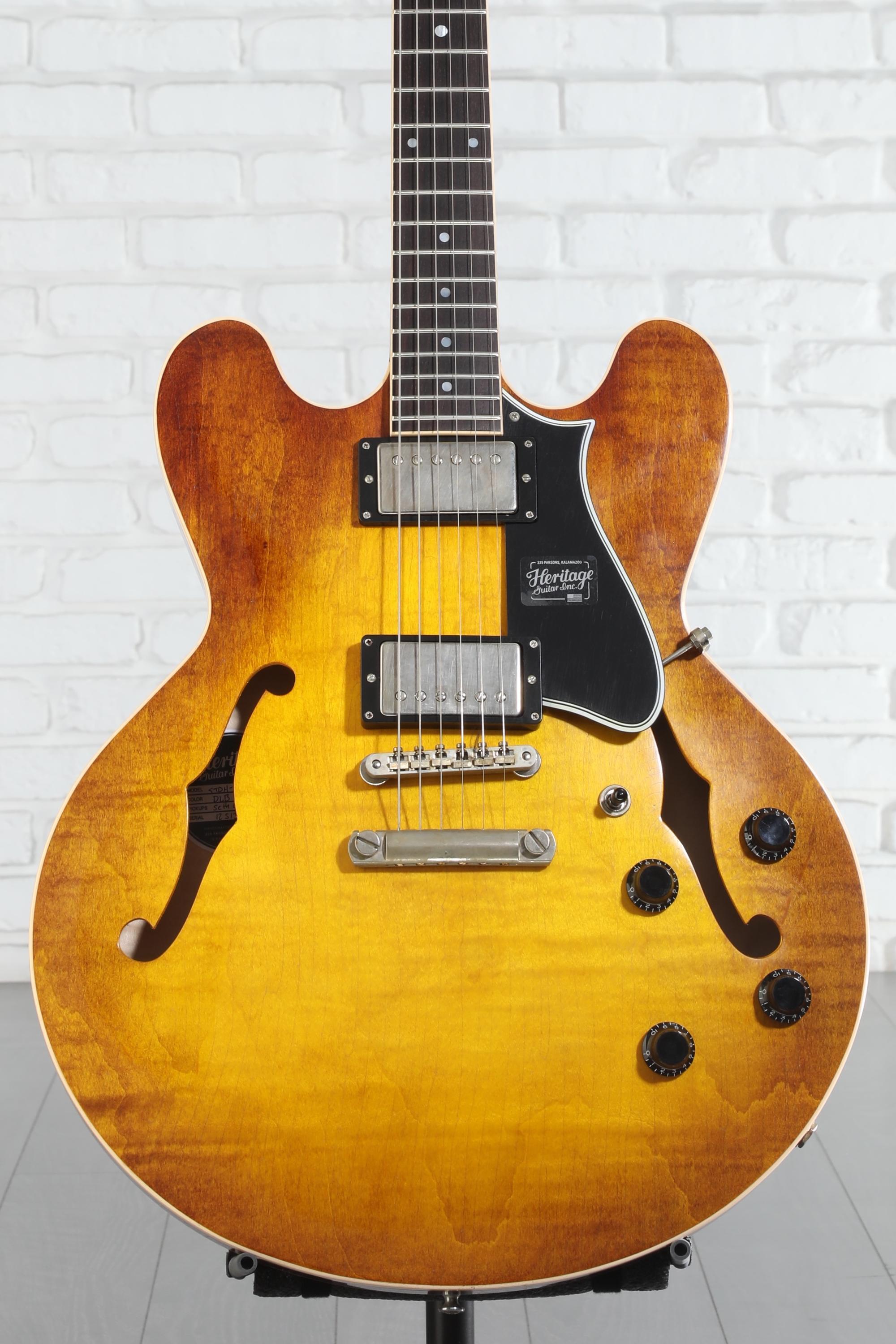 バレエ HERITAGE 5.5 x(B) Heritage Artisan Aged H-535 Electric Guitar - Dirty Lemon Burst