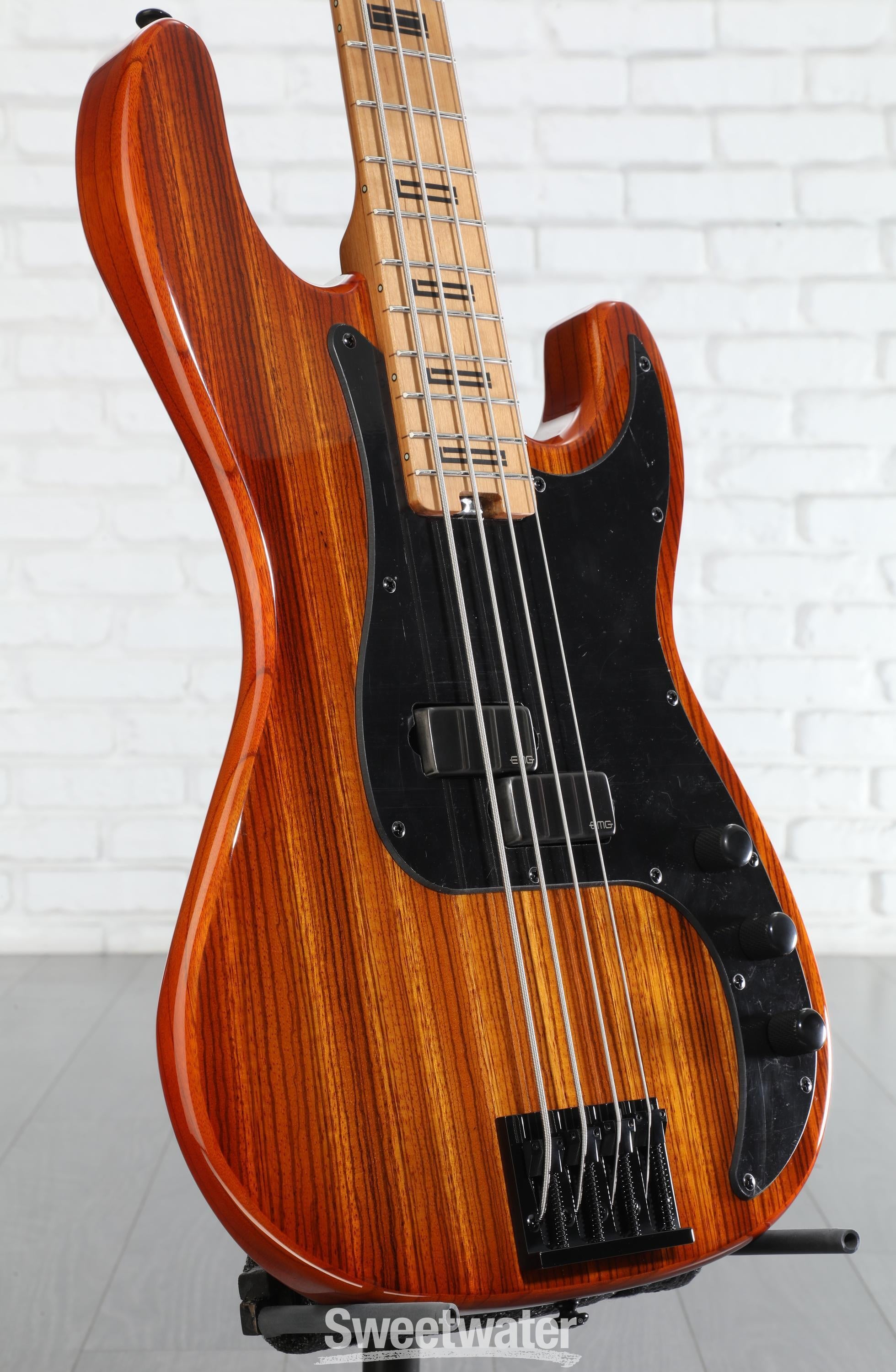 Schecter P-4 Exotic Bass Guitar - Faded Vintage Sunburst | Sweetwater