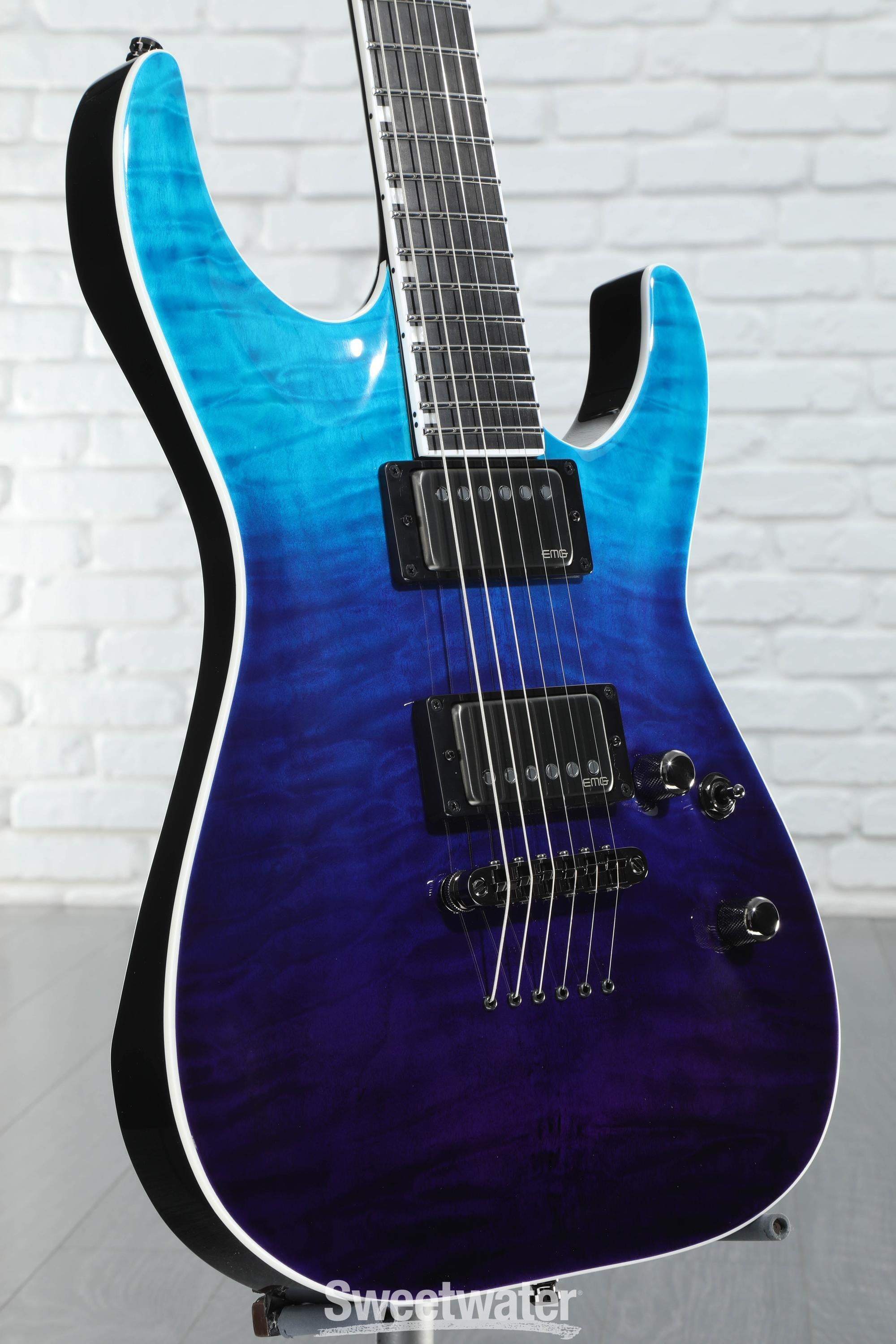 ギター ESP E-II HORIZON blue-purple gradation ESP E-II Horizon NT-II Electric Guitar - Blue Purple Fade