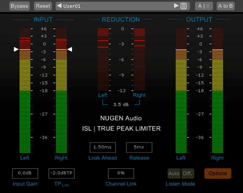 Photo of NUGEN Audio ISL 2 DSP Real-time True Peak Limiter Plug-in