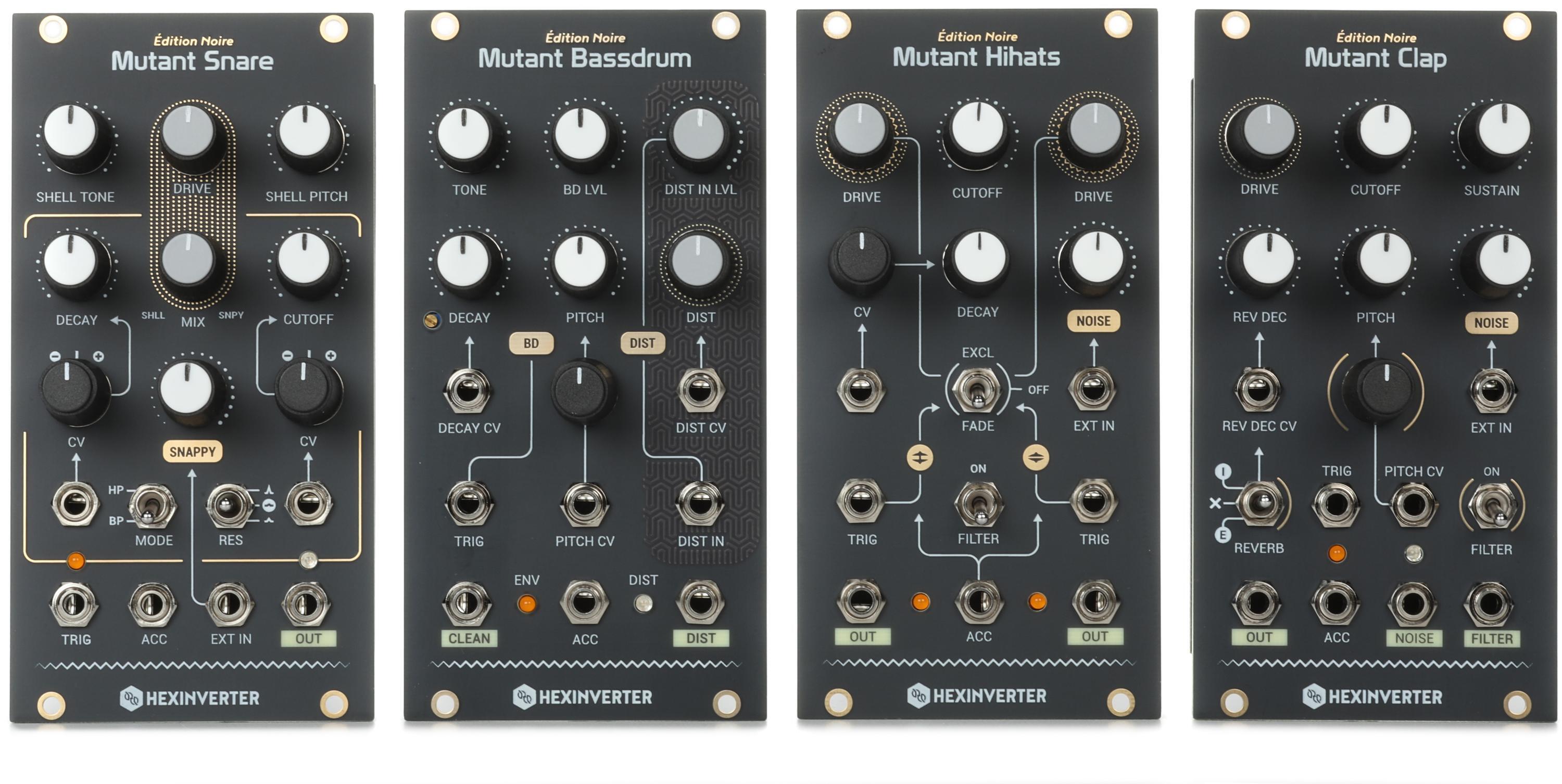 Hexinverter Electronique Mutant Drums Eurorack Bundle