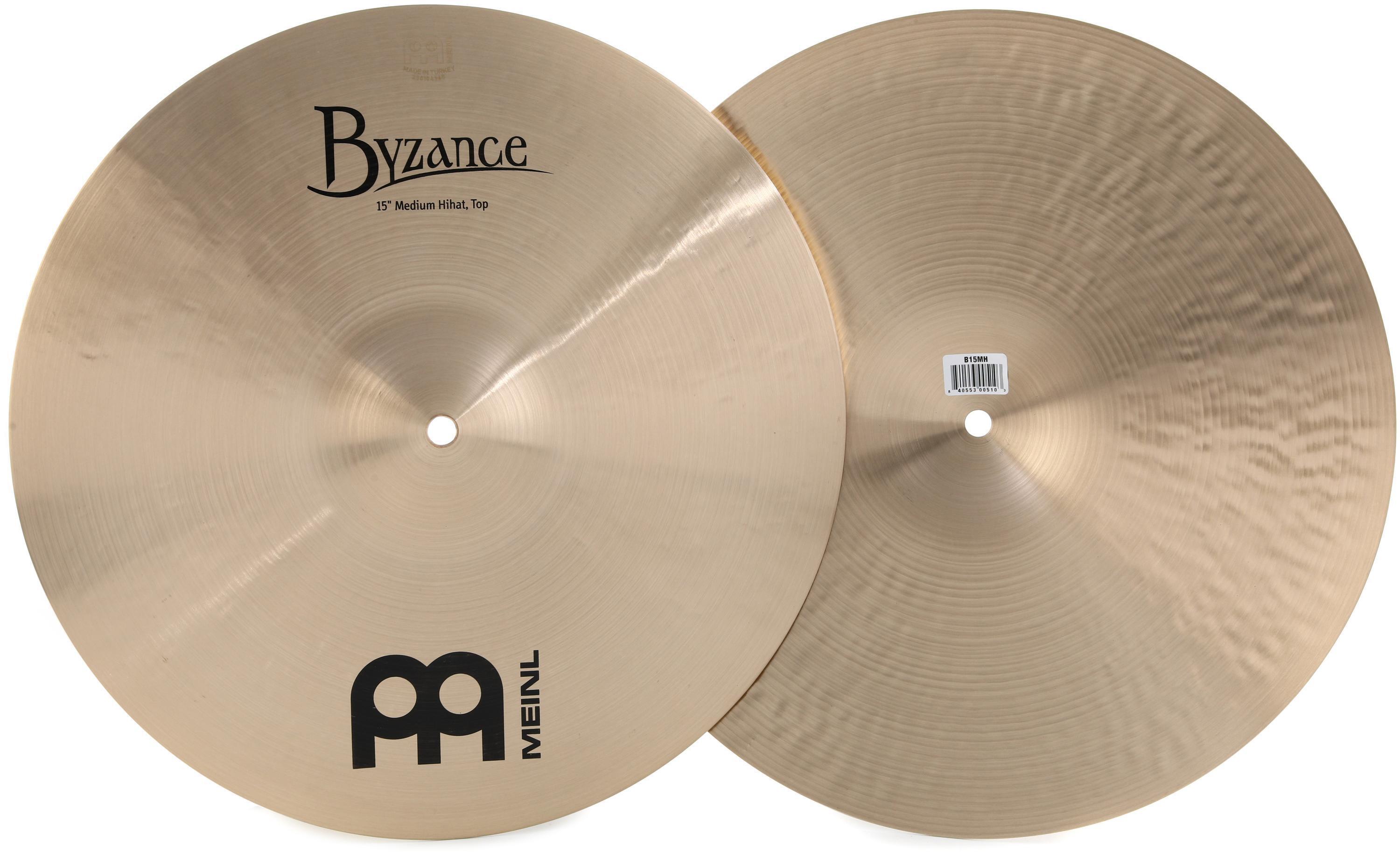 Meinl Cymbals Byzance Traditional Medium Hi-hat Cymbals - 15 inch