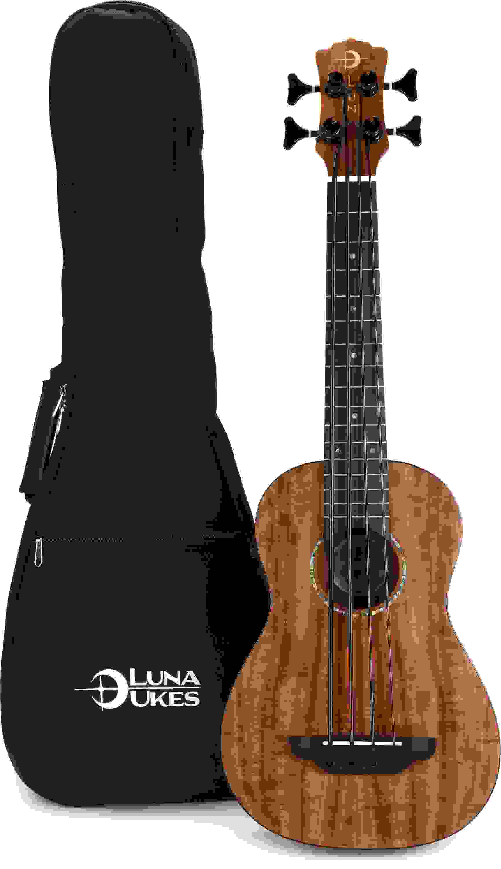 Luna Koa Ukulele Bari Bass Satin Natural Sweetwater 7992