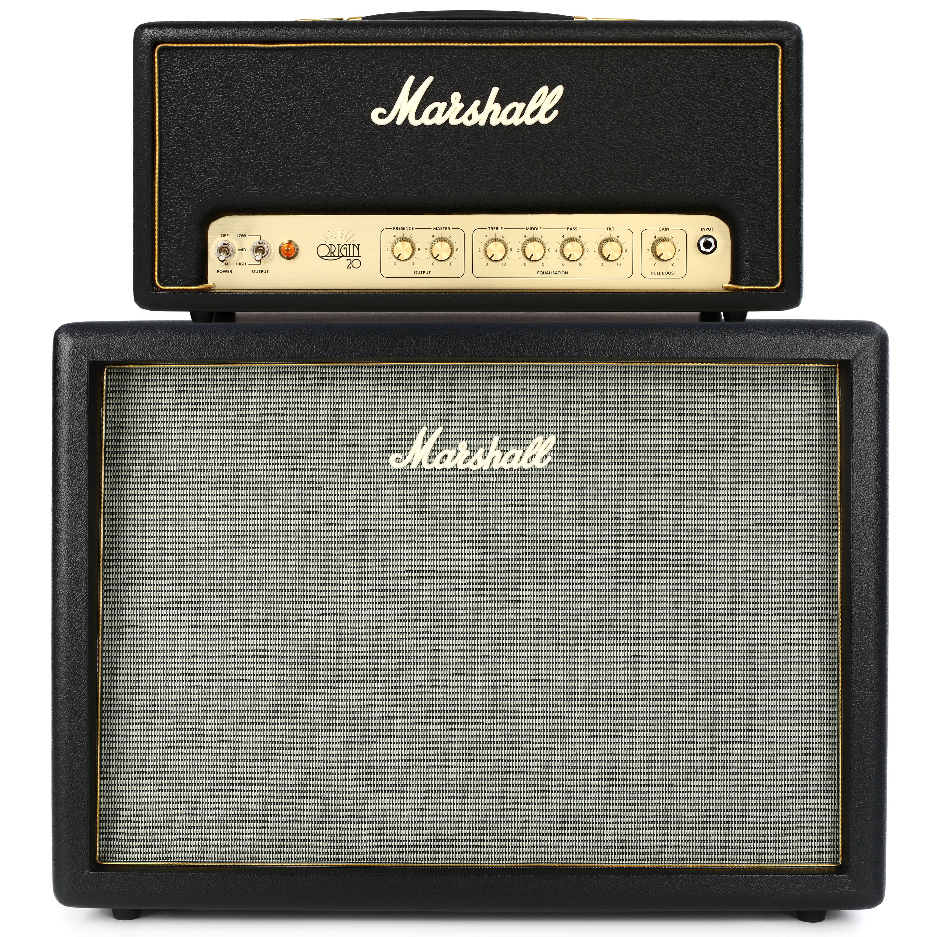 Marshall ORI20H Origin 20-watt Tube Head and ORI212 Origin 160