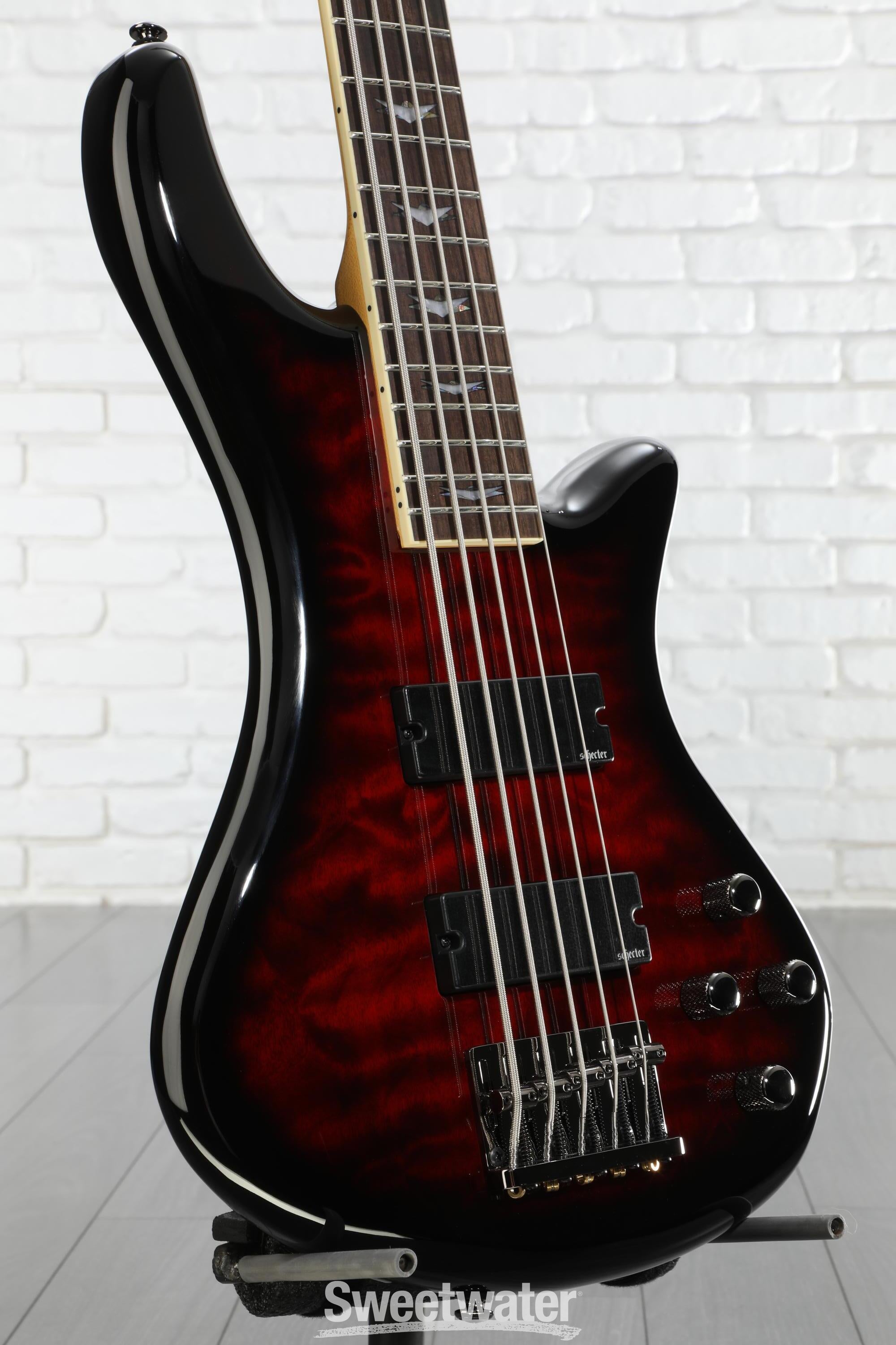 Schecter Stiletto Extreme 5 Bass Guitar - Black Cherry | Sweetwater