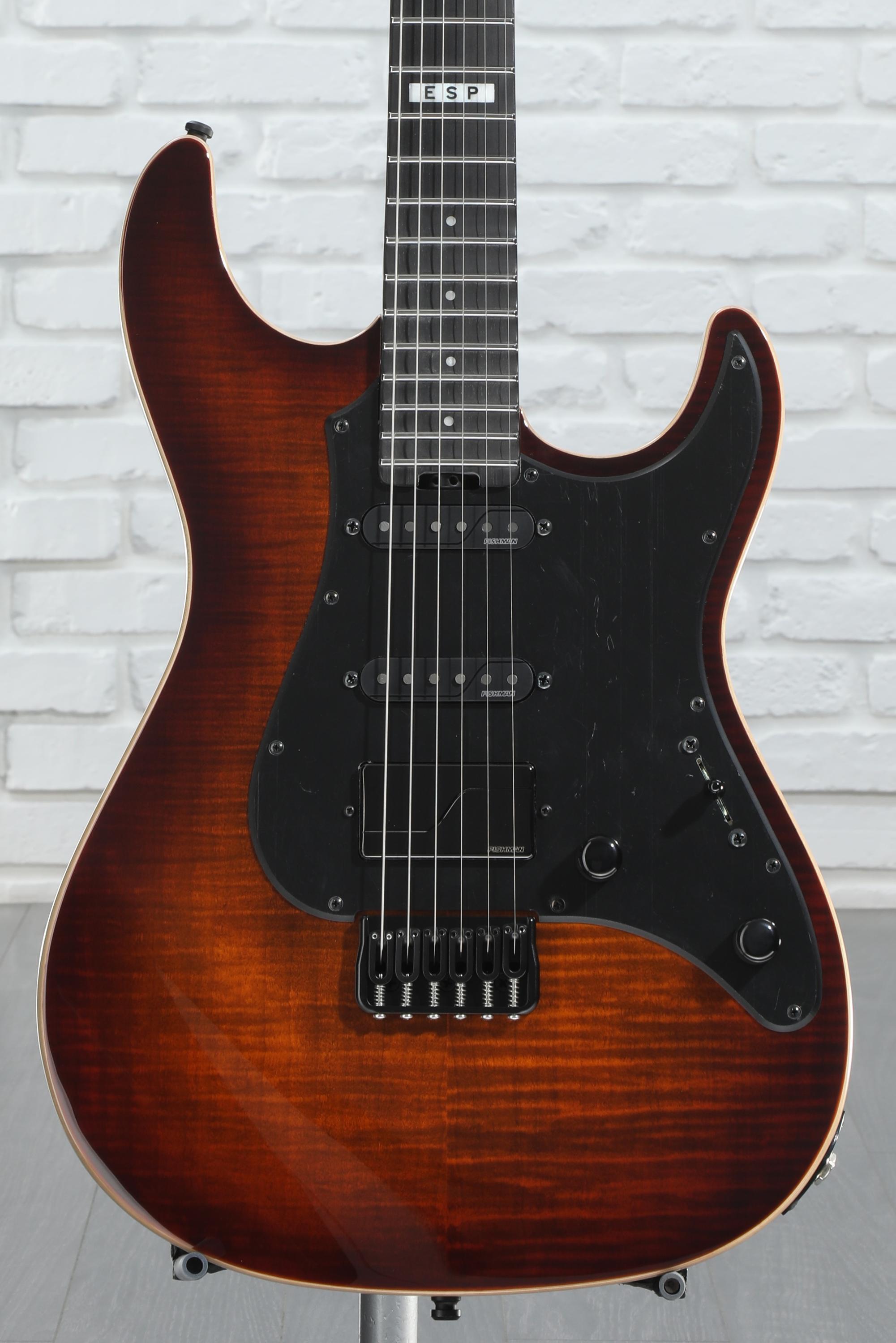 ESP E-II SN-3 HT Electric Guitar - Tiger Eye Sunburst
