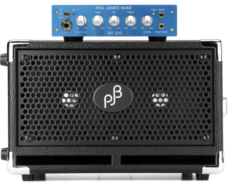 Phil Jones Bass BP-200 200-watt Bass Amplifier Head with Black 2 x