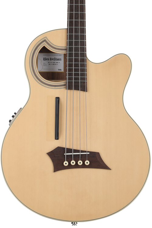 Warwick RockBass Alien Deluxe Hybrid Thinline Acoustic-electric Bass Guitar  - Natural