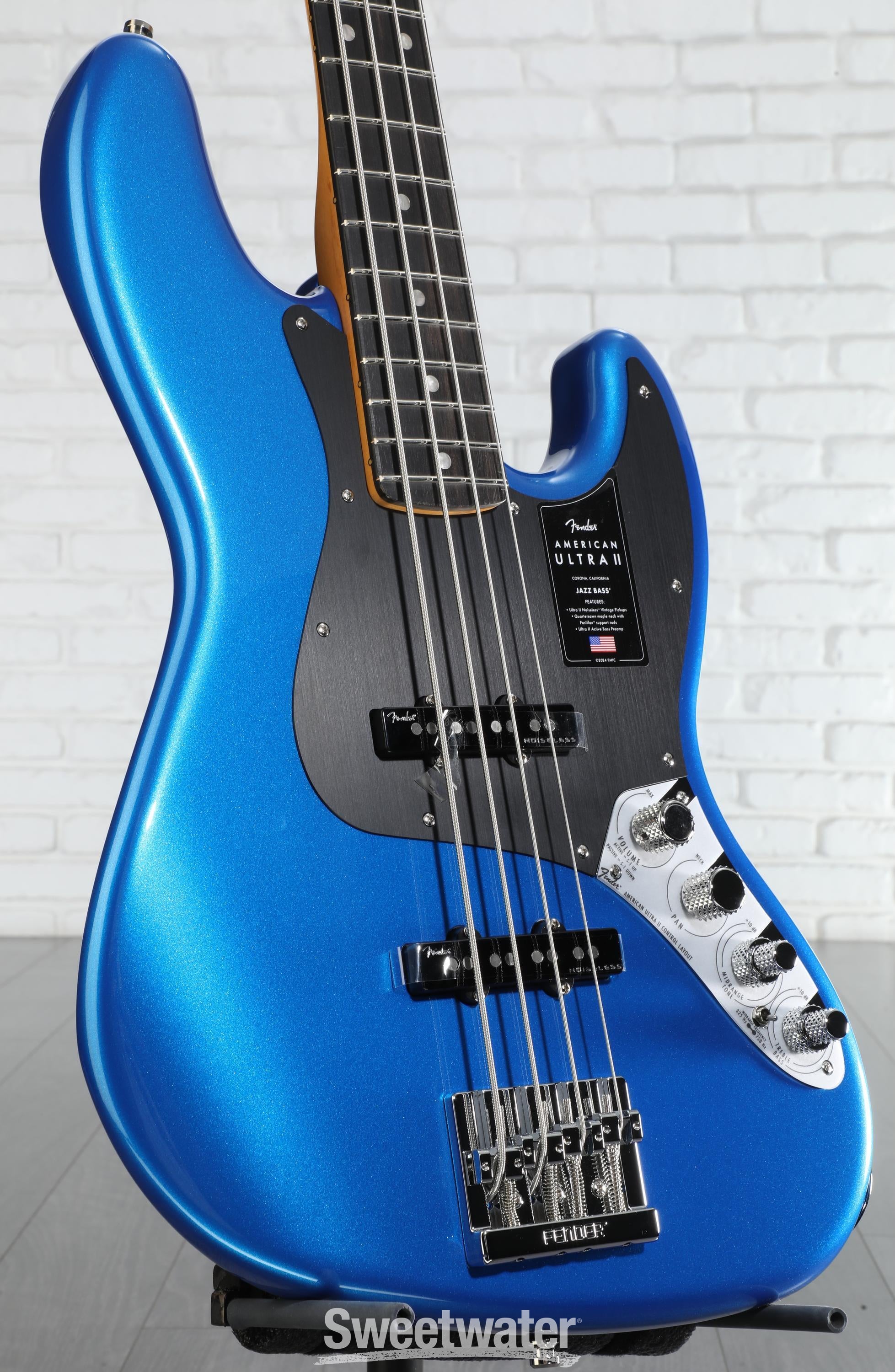 Fender American Ultra II Jazz Bass - Noble Blue, Ebony Fingerboard