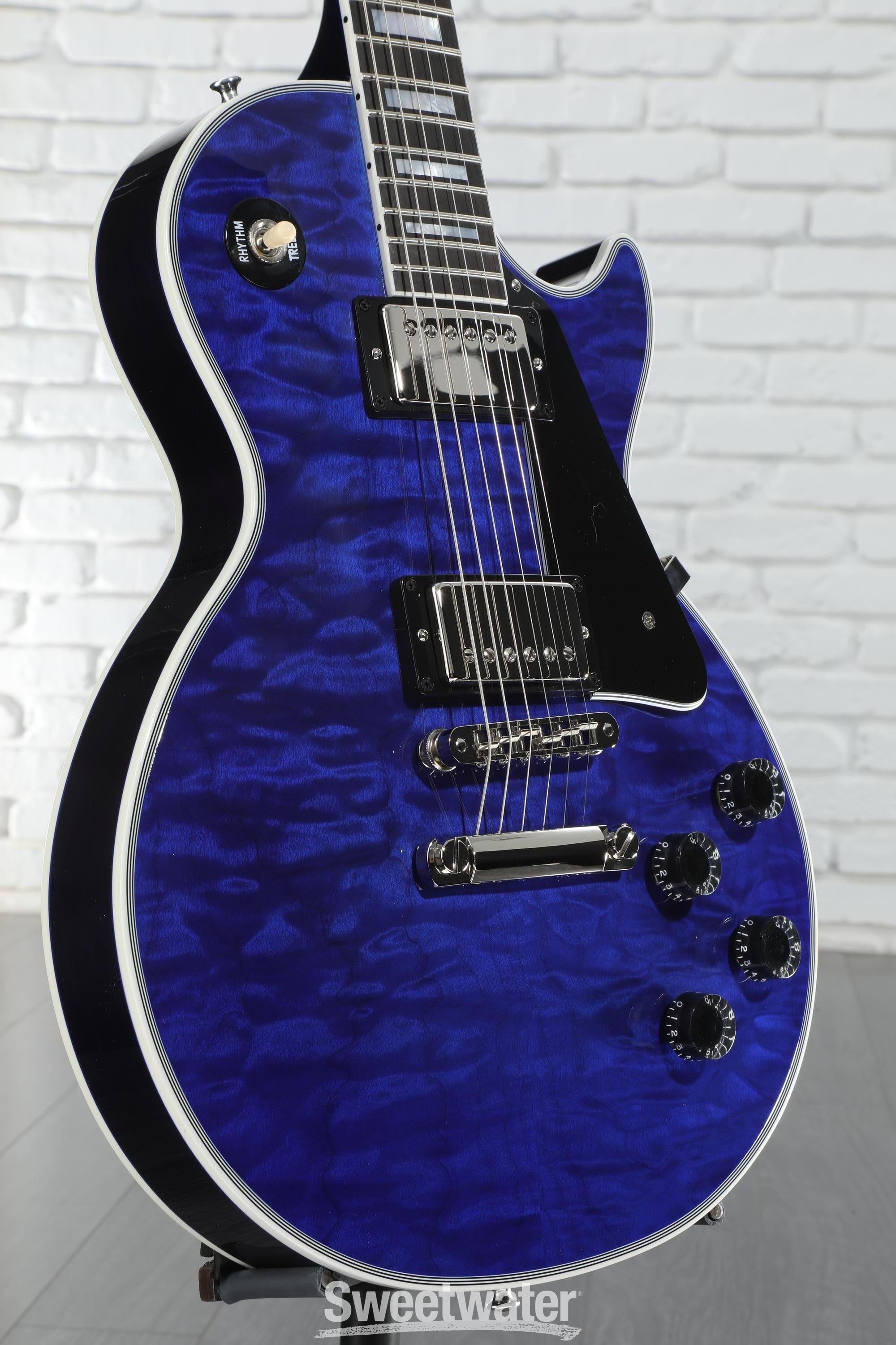 Gibson Custom Les Paul Custom AAA Quilt Top - Viper Blue