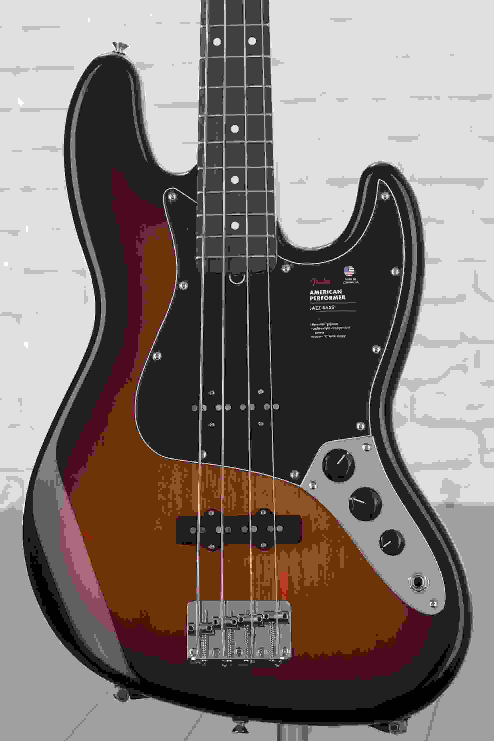 Fender American Performer Jazz Bass - 3-Tone Sunburst with Rosewood