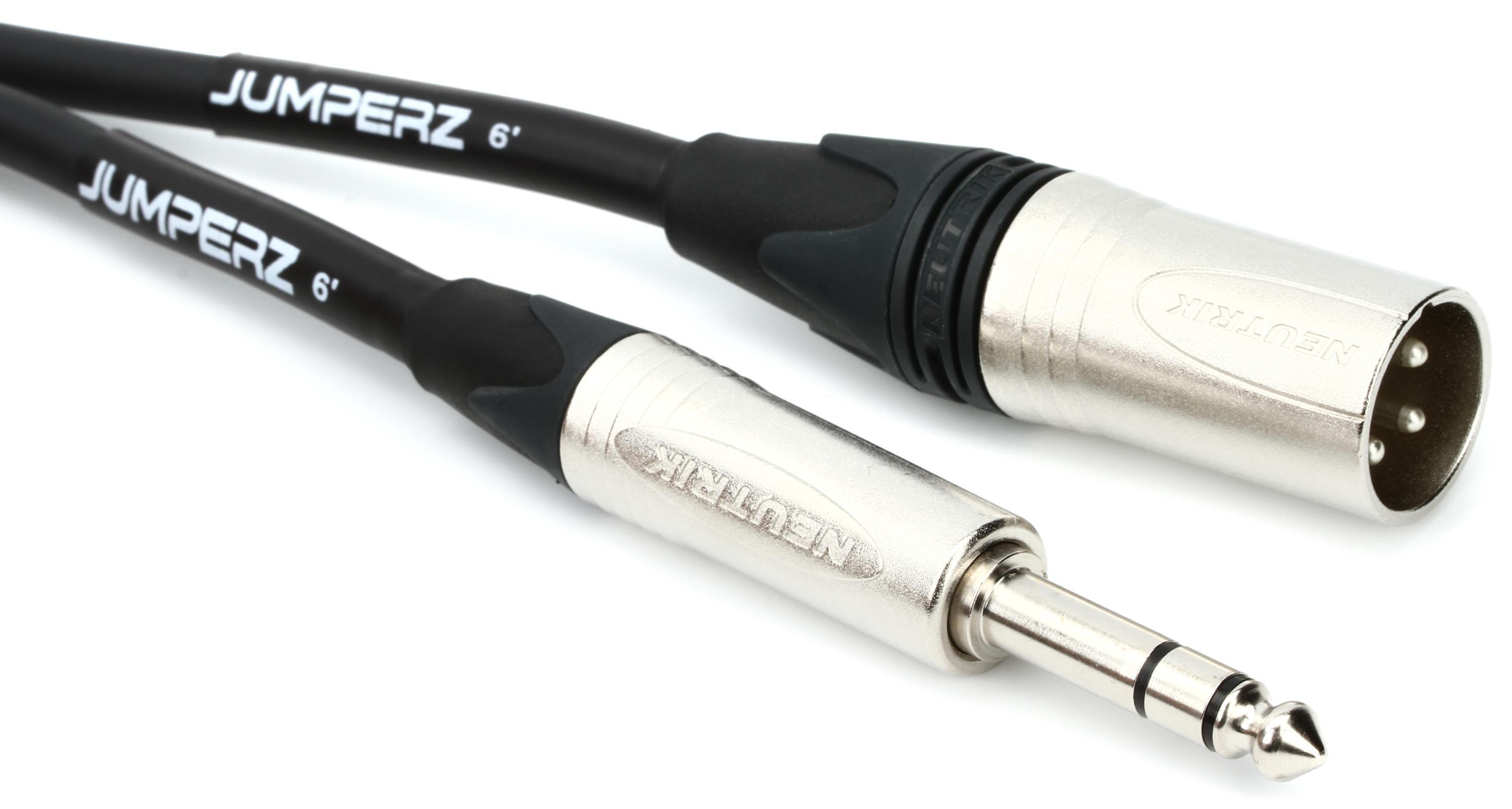 Photo of JUMPERZ JZTRSXM-6 1/4-inch TRS Male to XLR Male Studio Patch Cable - 6 foot