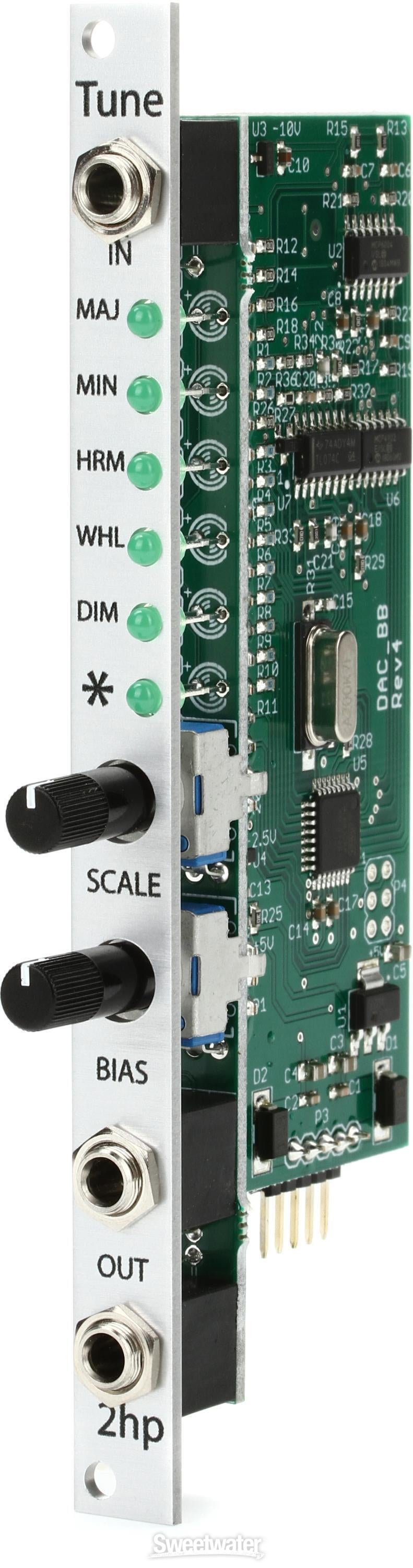 2HP Tune Eurorack Pitch Quantizer Module - Silver | Sweetwater