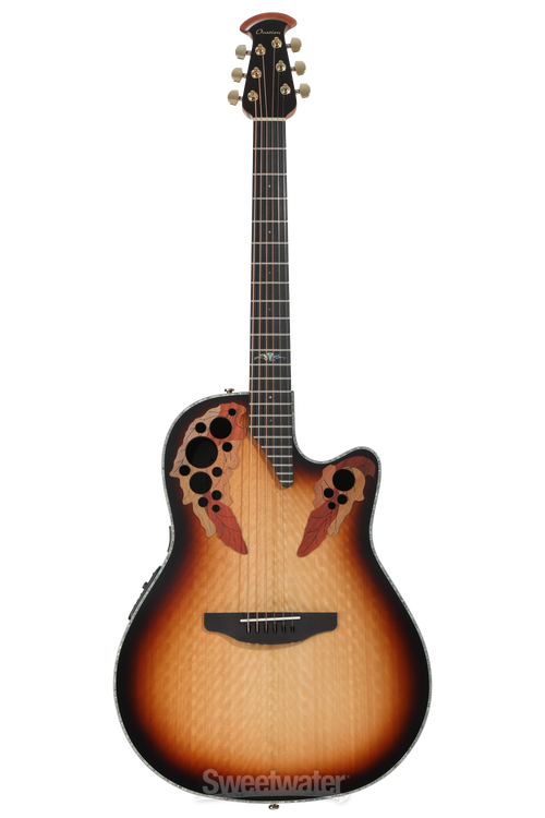 Ovation Celebrity Exotic Mid-depth E-Acoustic Guitar - Sunburst